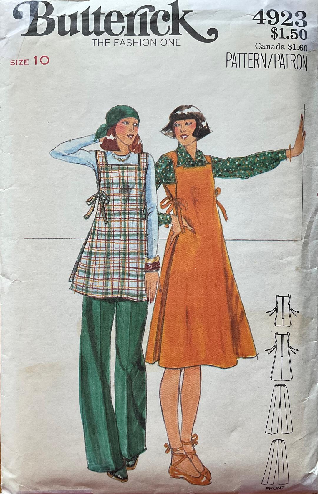 Butterick 4923 Sewing Pattern (Vintage) CUT