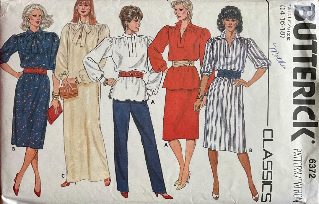 Butterick 6372 Sewing Pattern (Vintage) CUT