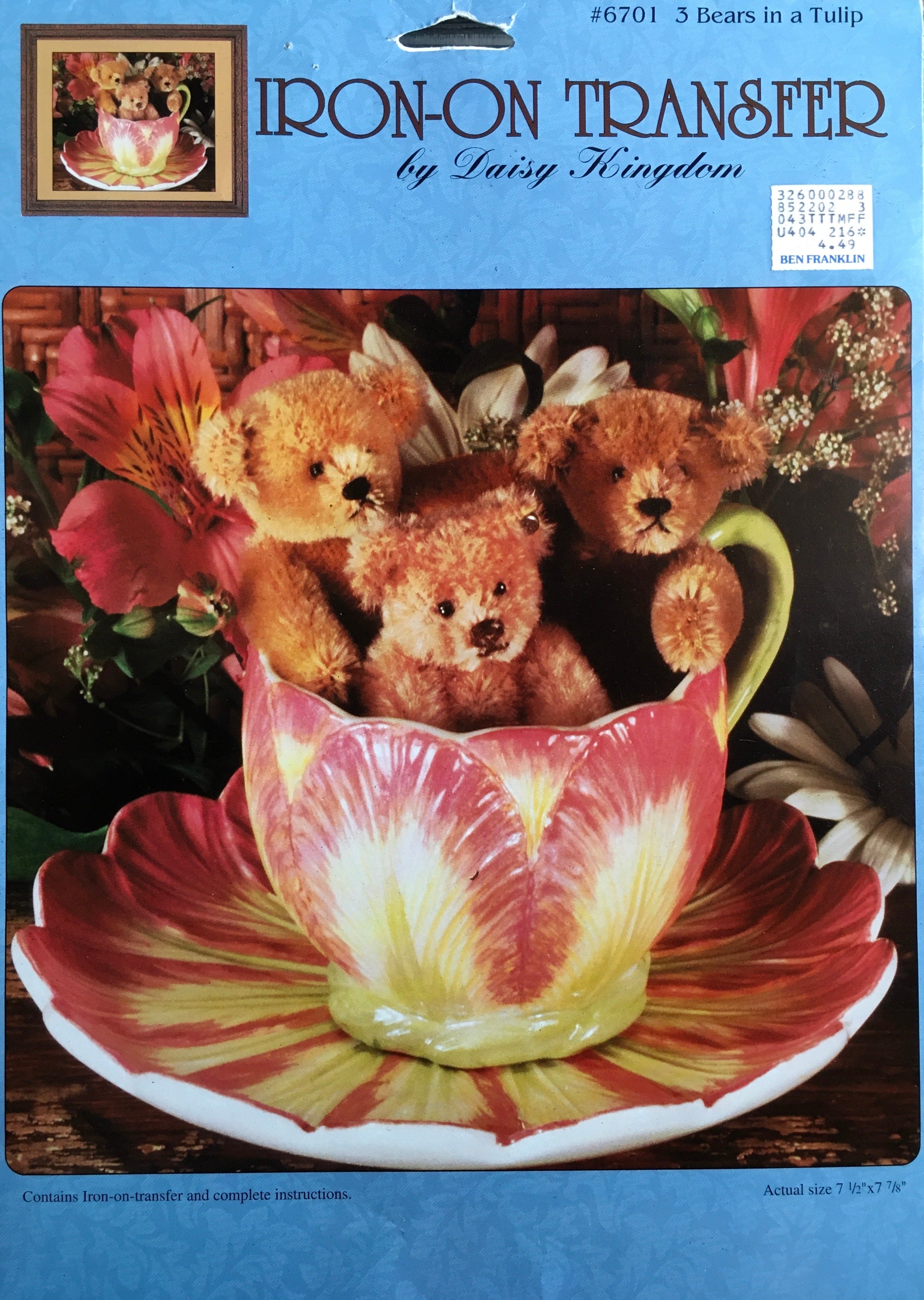 Daisy Kingdom Iron-On Transfer (Vintage) UNCUT