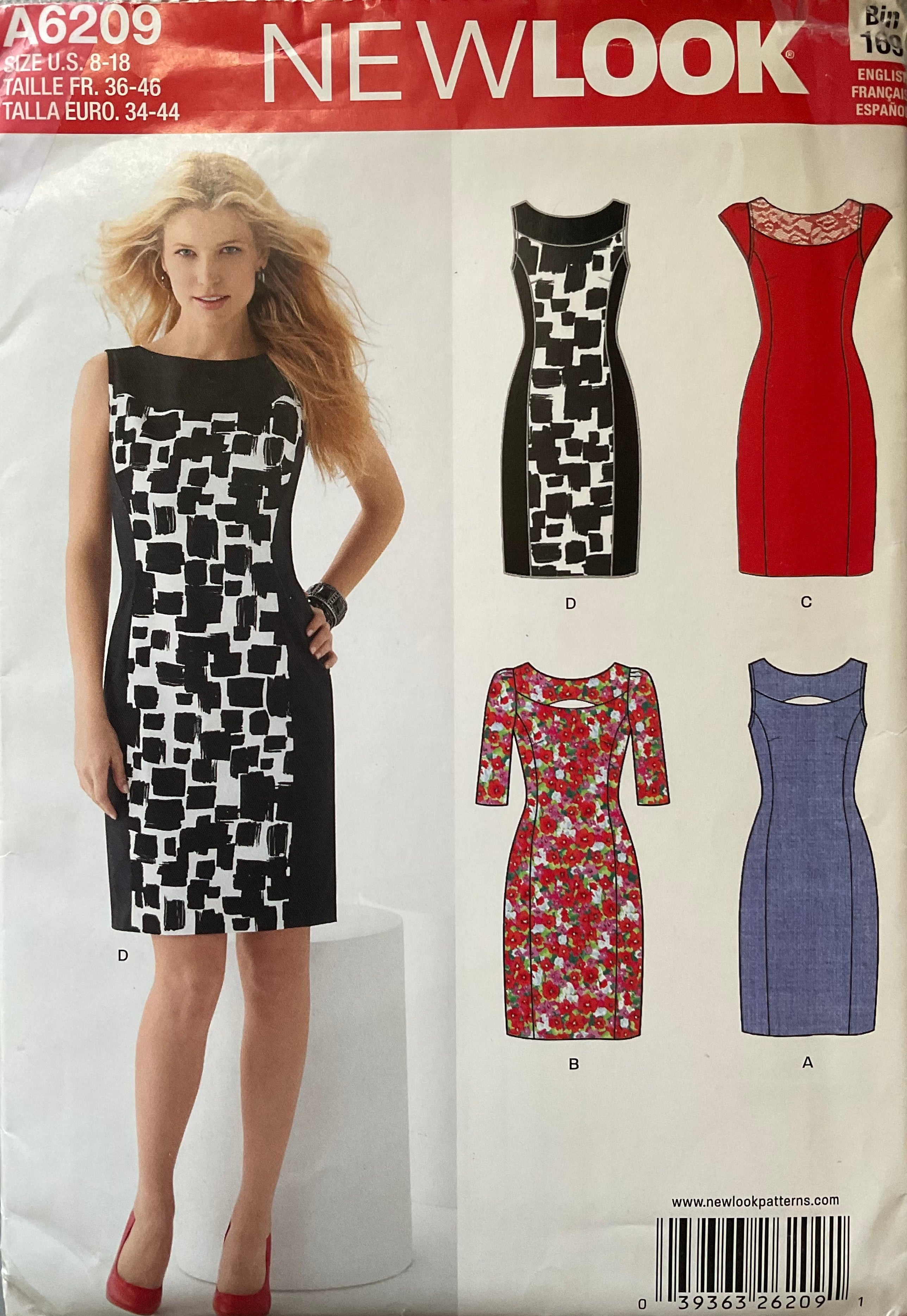 New Look 6209 Sewing Pattern (Vintage) UNCUT