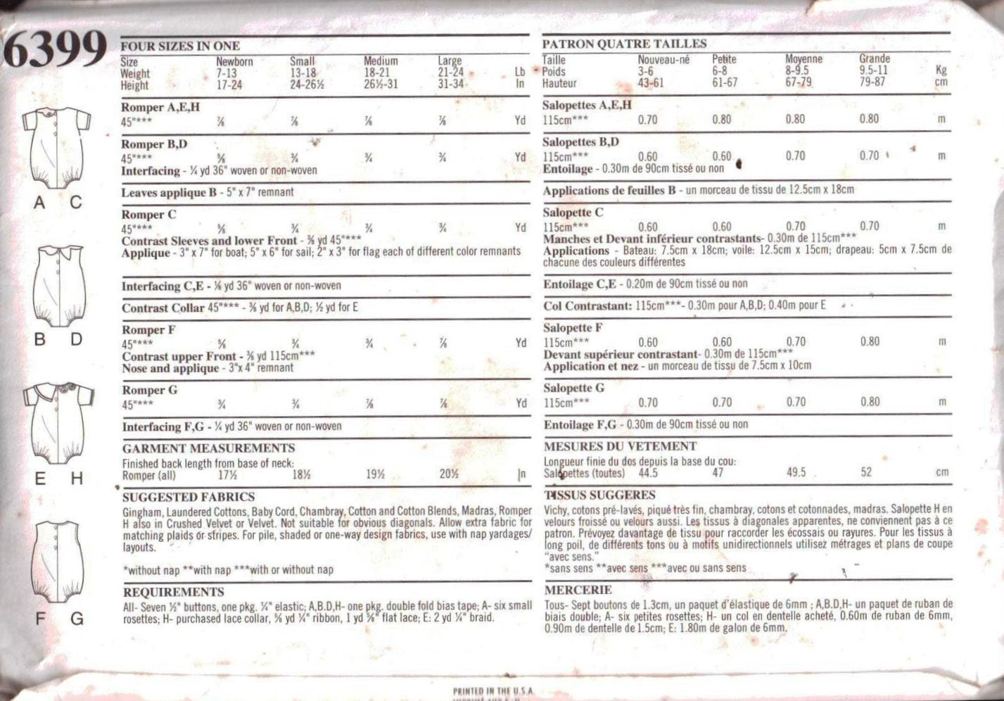 New Look 6399 Sewing Pattern (Vintage) CUT