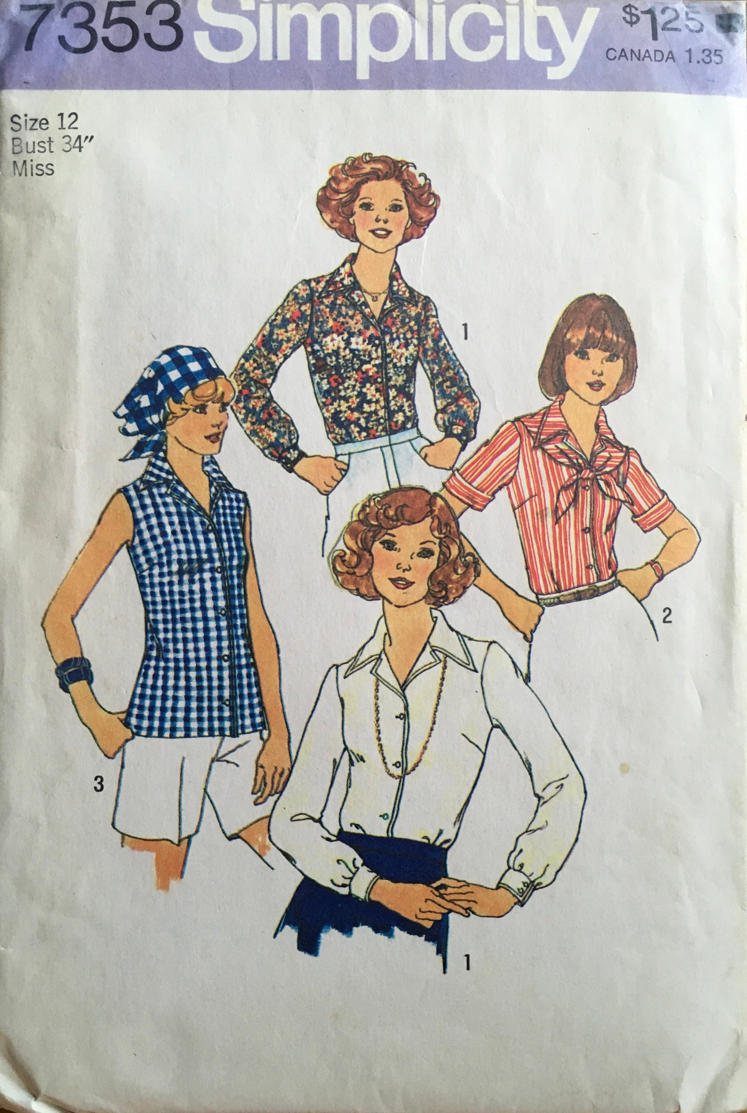 Simplicity 7353 Sewing Pattern (Vintage) CUT