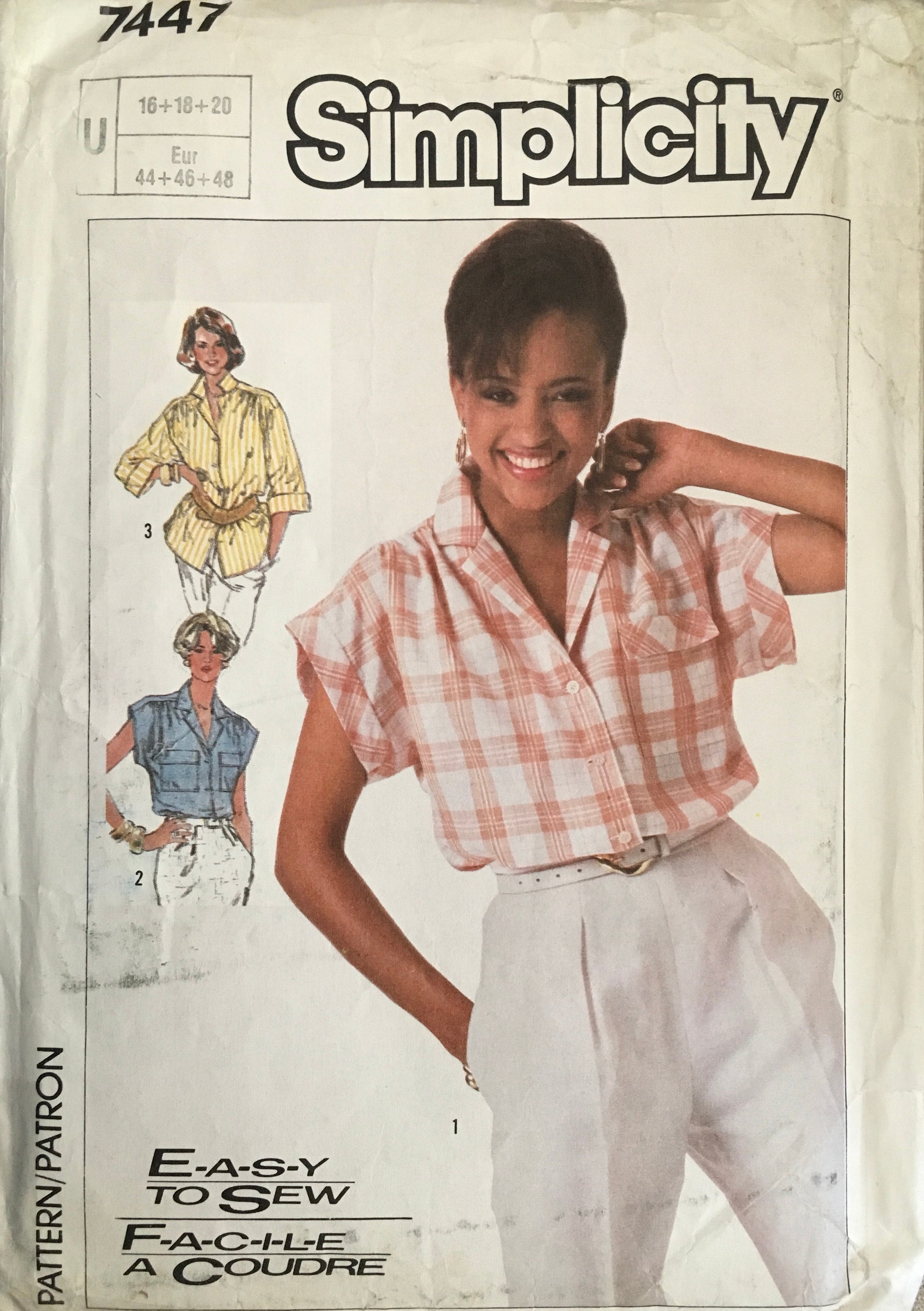 Simplicity 7447 Sewing Pattern (Vintage) UNCUT/CUT