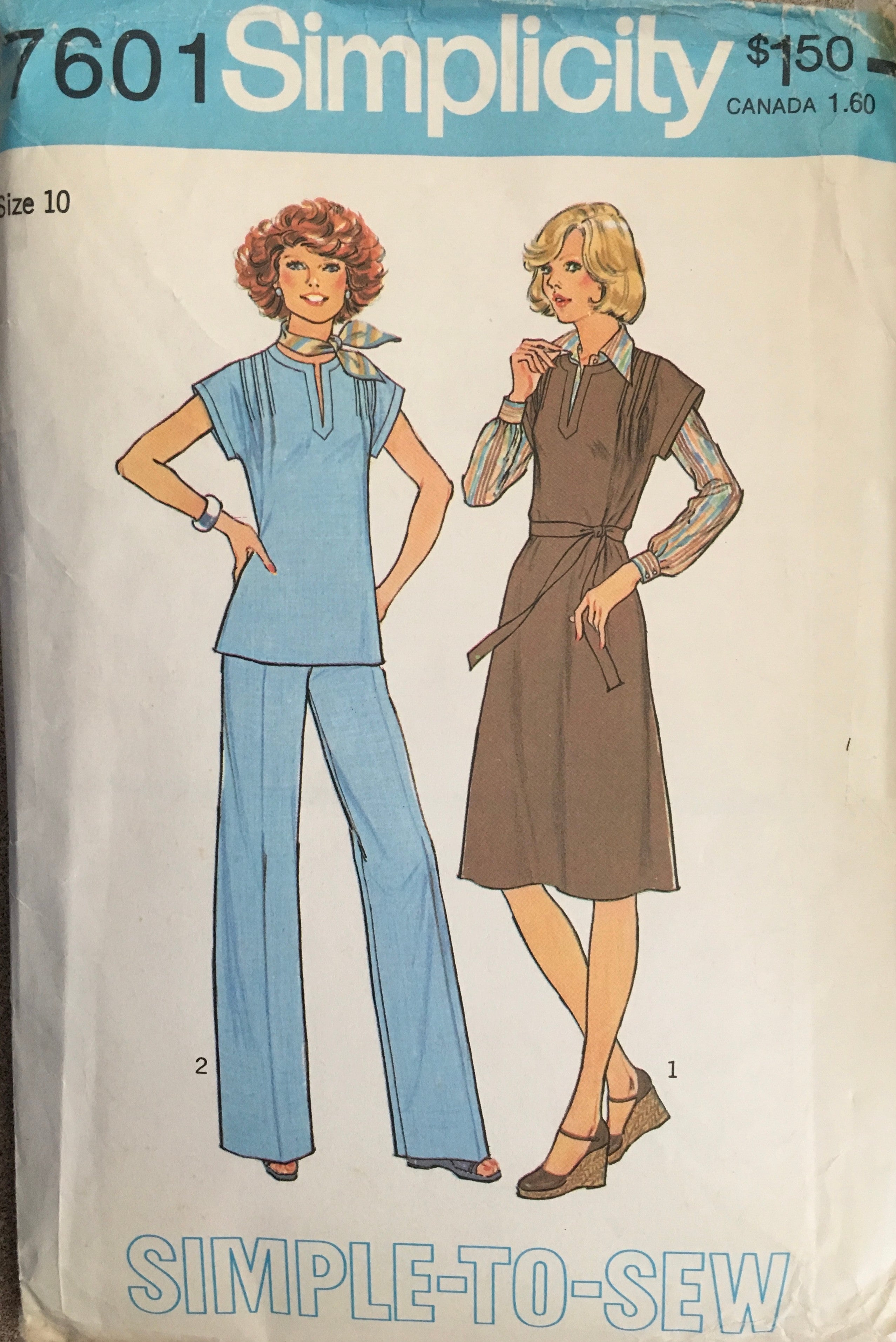 Simplicity 7601 Sewing Pattern (Vintage) CUT