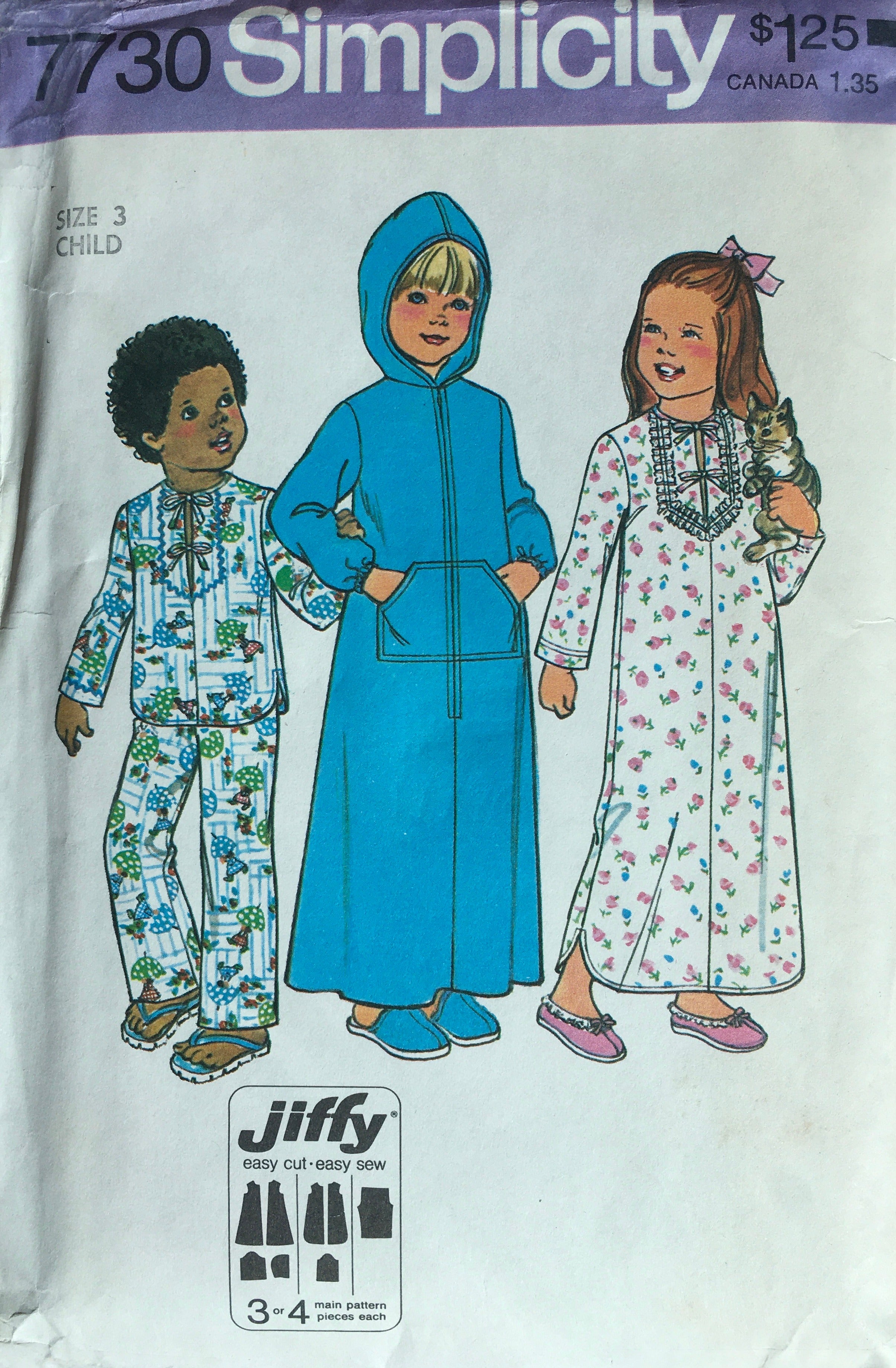 Simplicity 7730 Sewing Pattern (Vintage) CUT