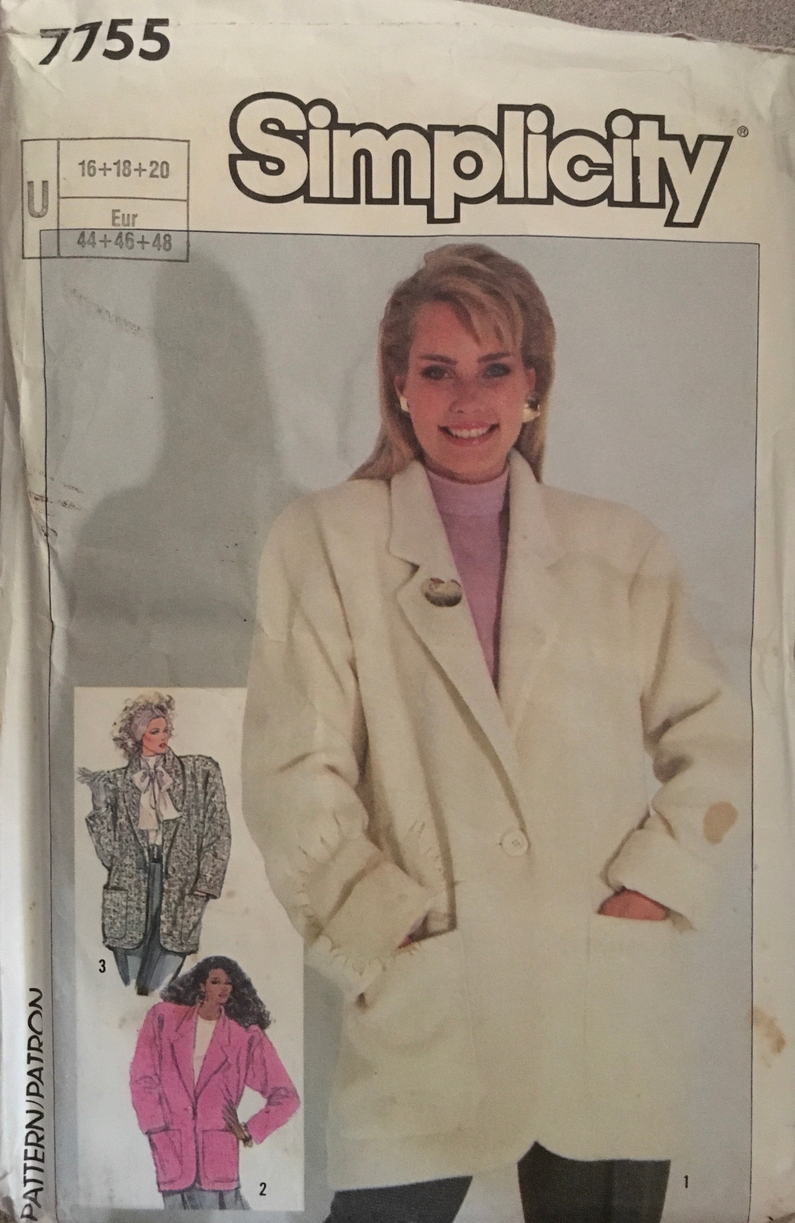 Simplicity 7755 Sewing Pattern (Vintage) UNCUT/CUT