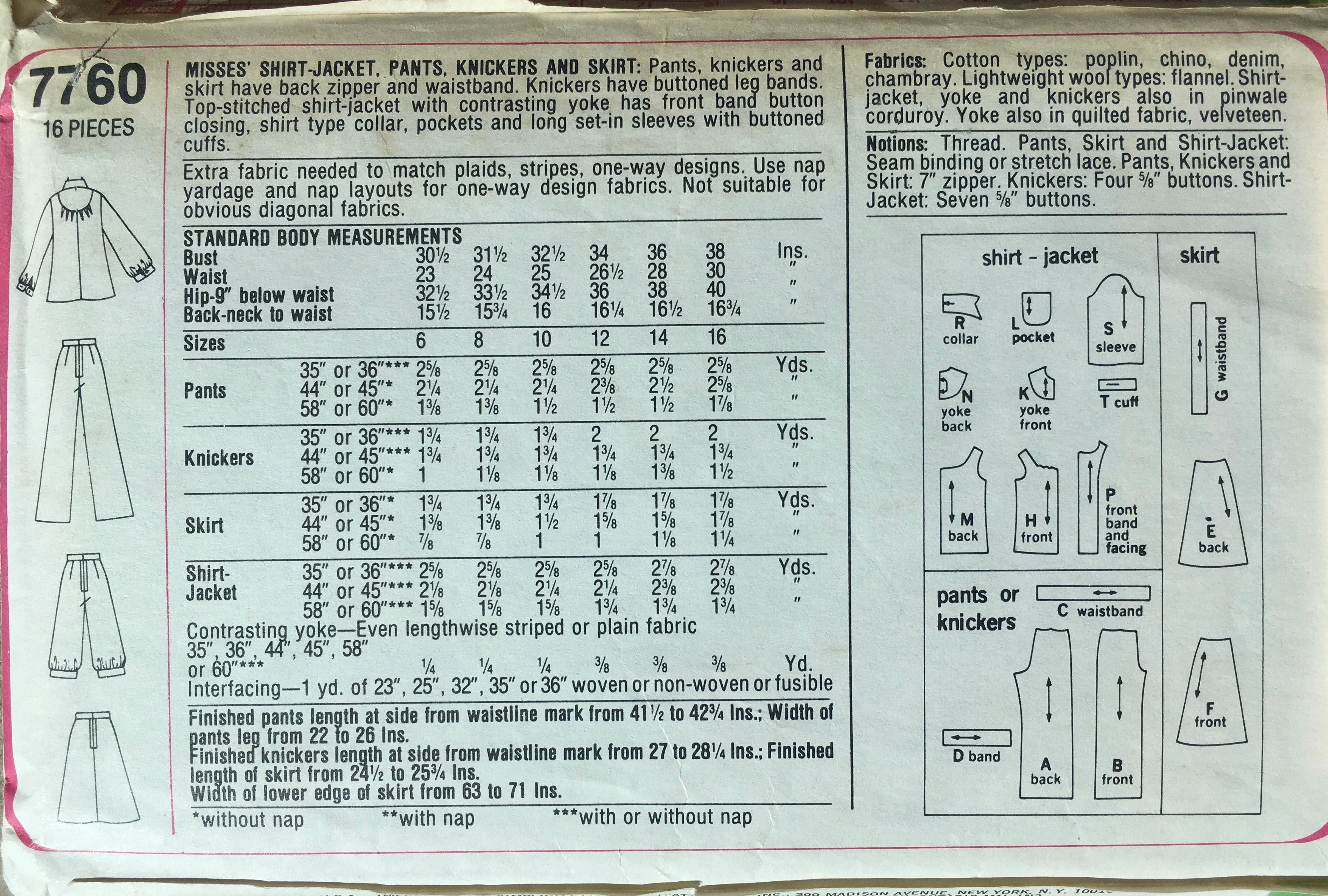 Simplicity 7760 Sewing Pattern (Vintage) CUT