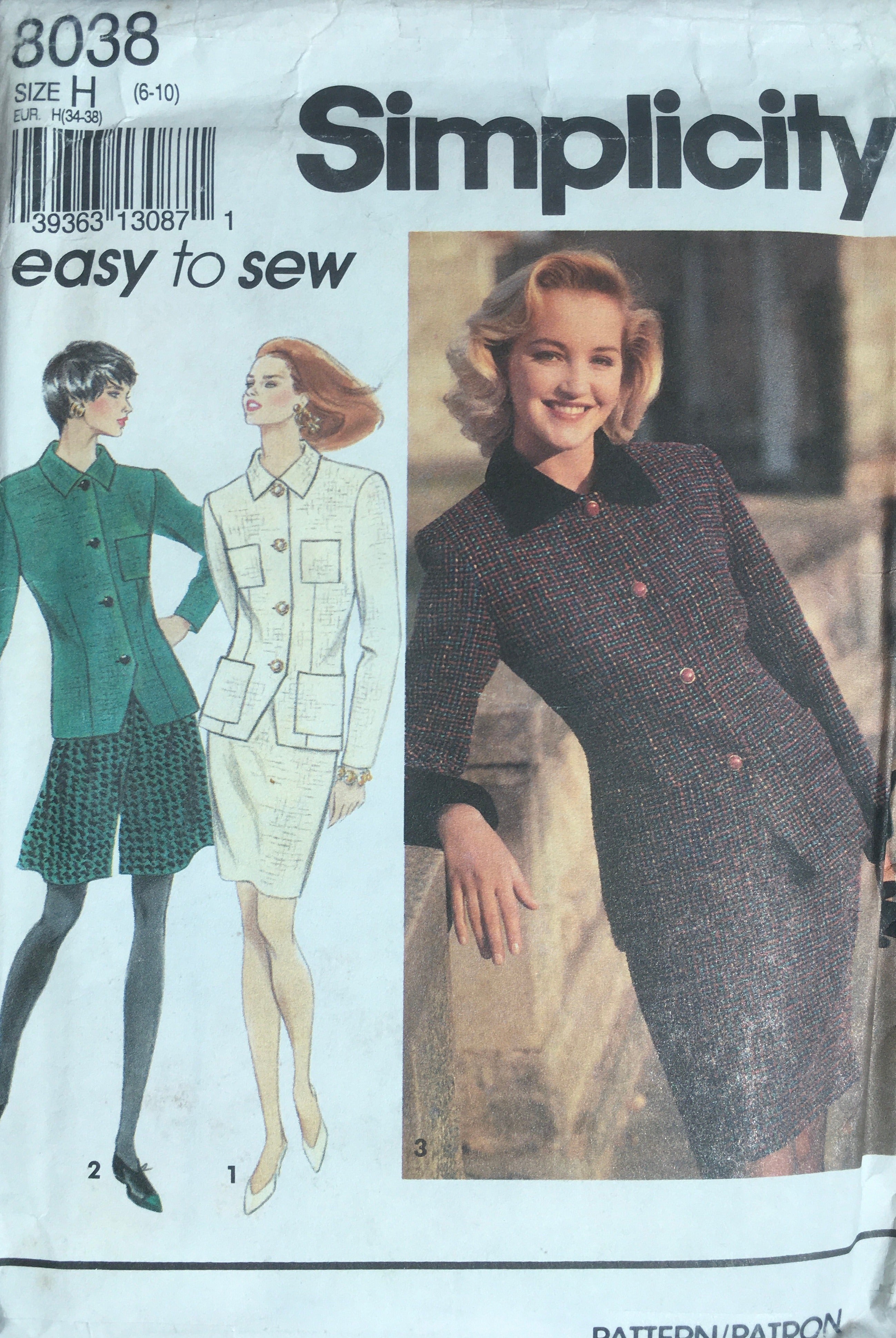 Simplicity 8038 Sewing Pattern (Vintage) UNCUT