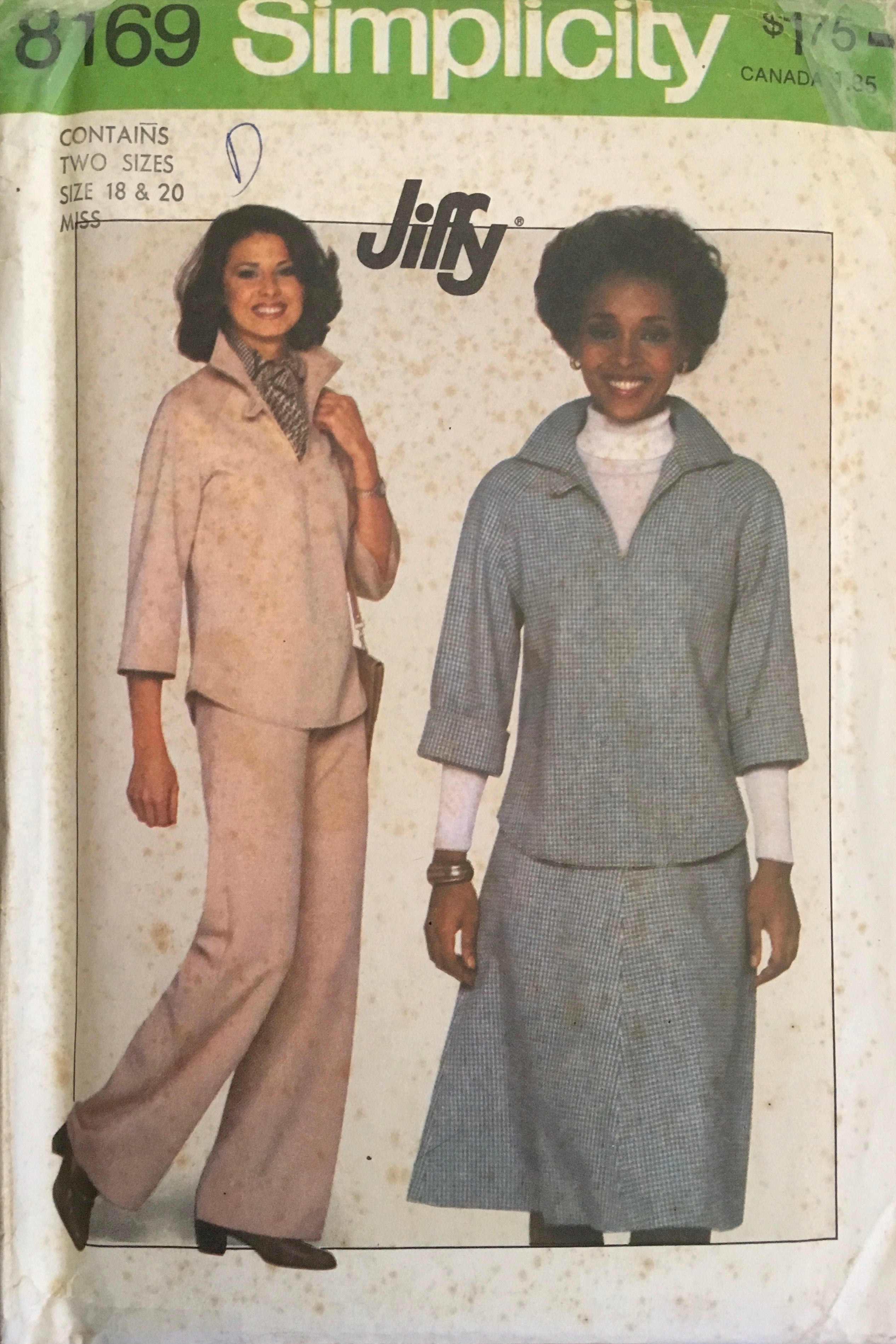 Simplicity 8169 Sewing Pattern (Vintage) UNCUT/CUT