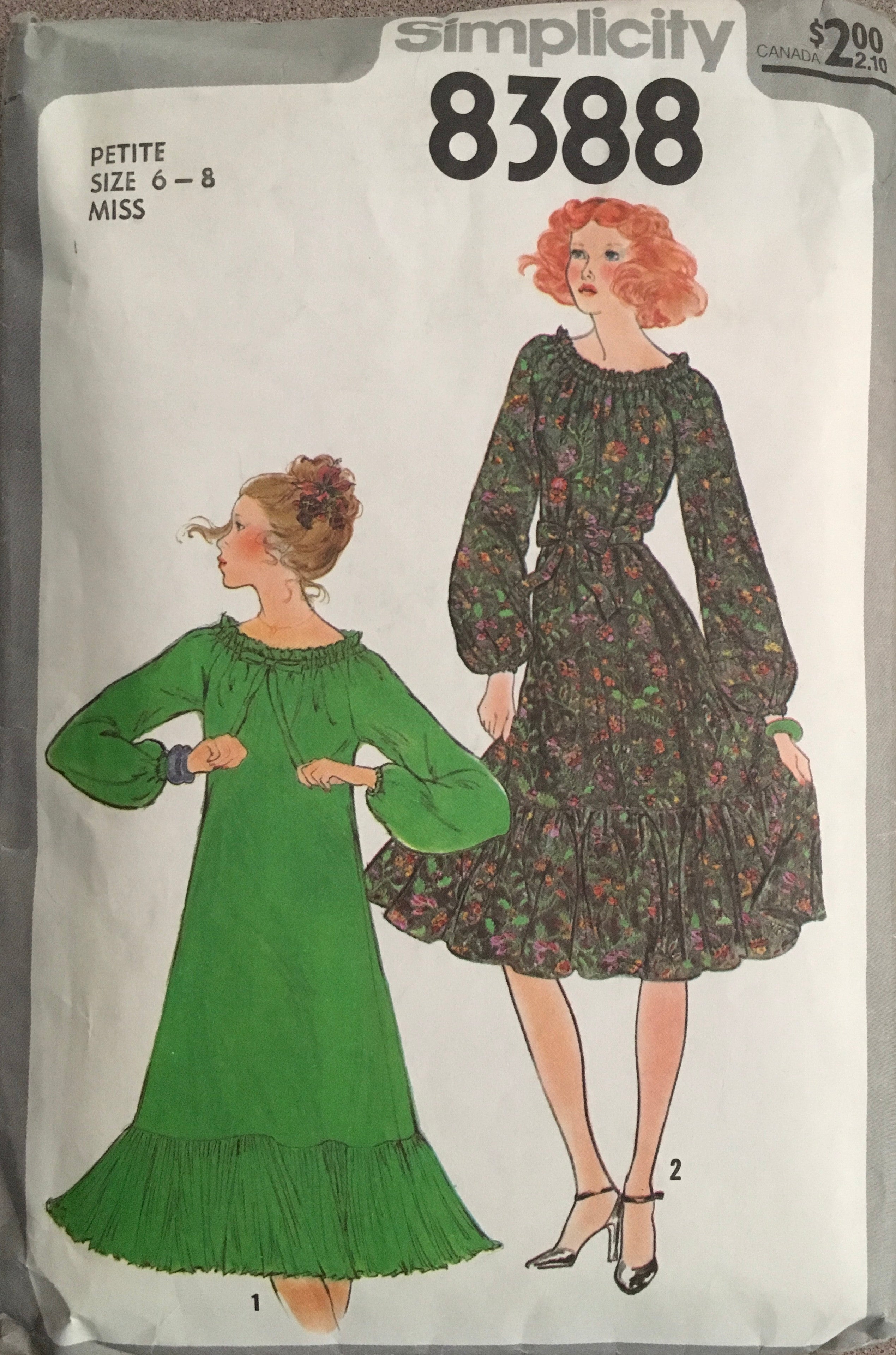 Simplicity 8388 Sewing Pattern (Vintage) CUT