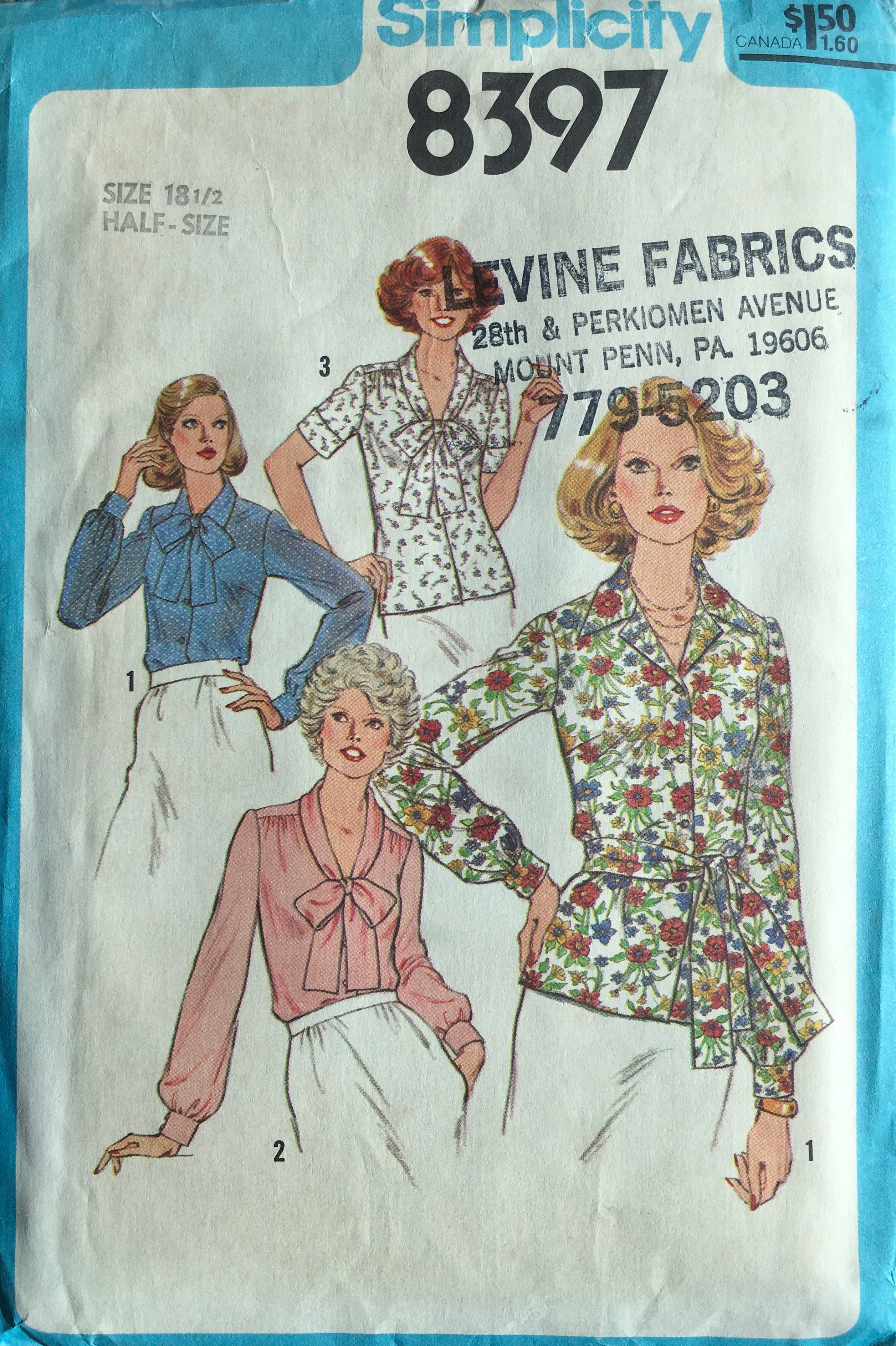 Simplicity 8397 Sewing Pattern (Vintage) CUT