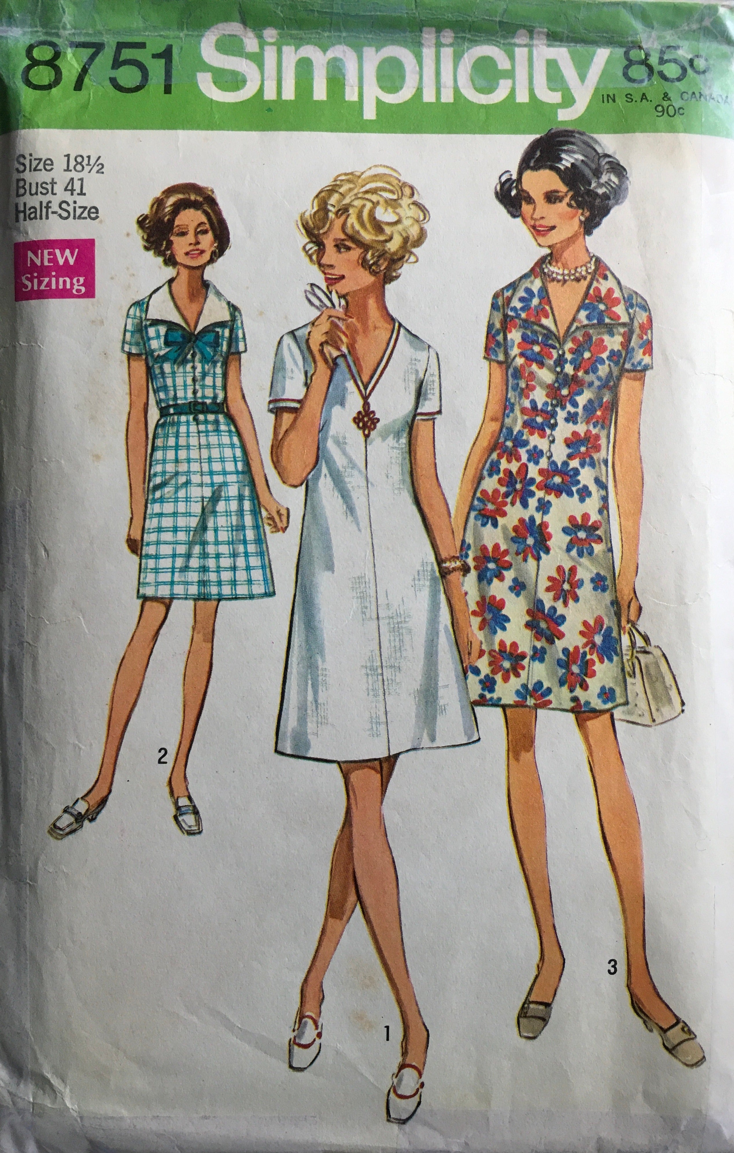 Simplicity 8751 Sewing Pattern (Vintage) CUT