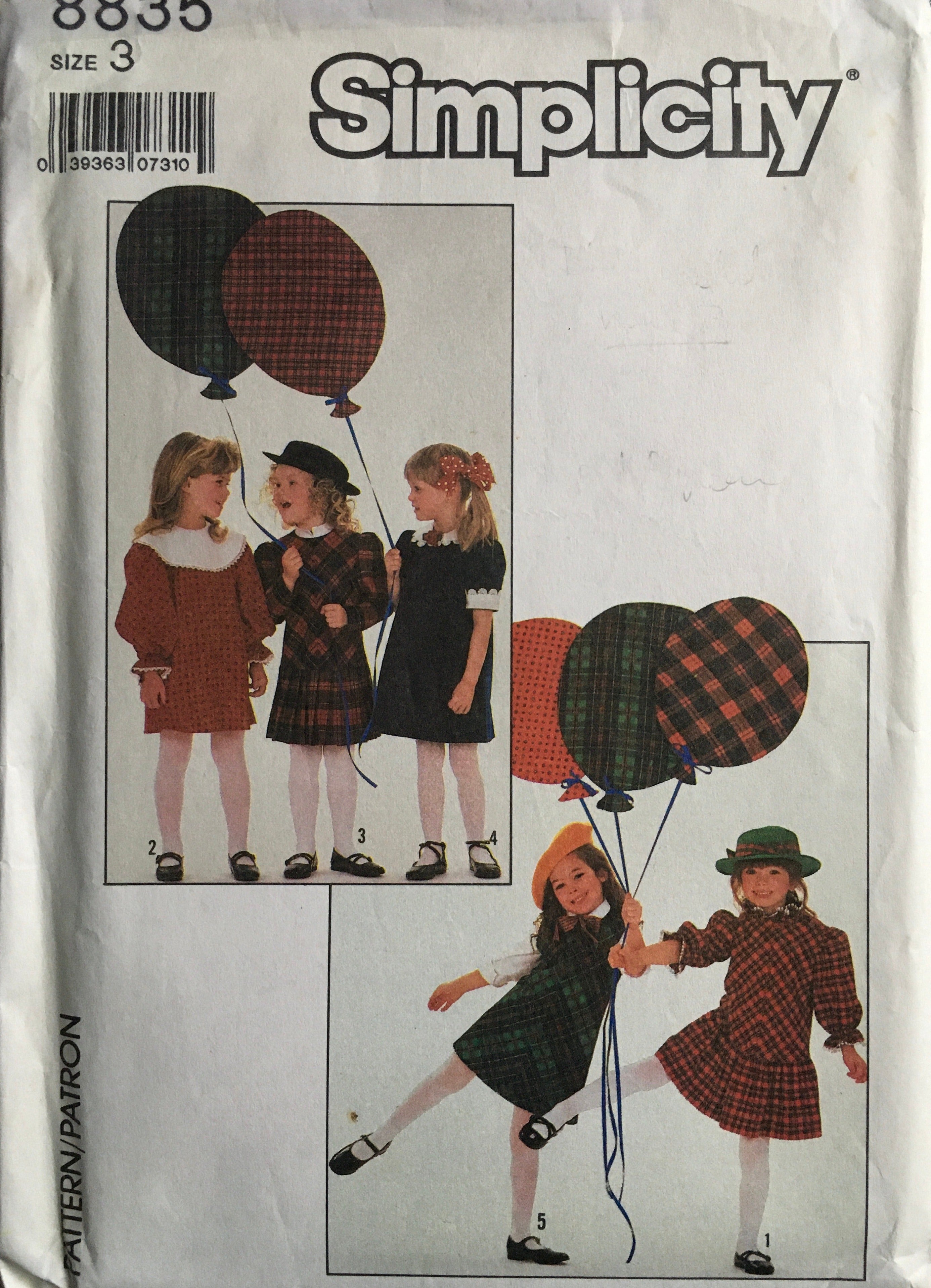 Simplicity 8835 Sewing Pattern (Vintage) CUT