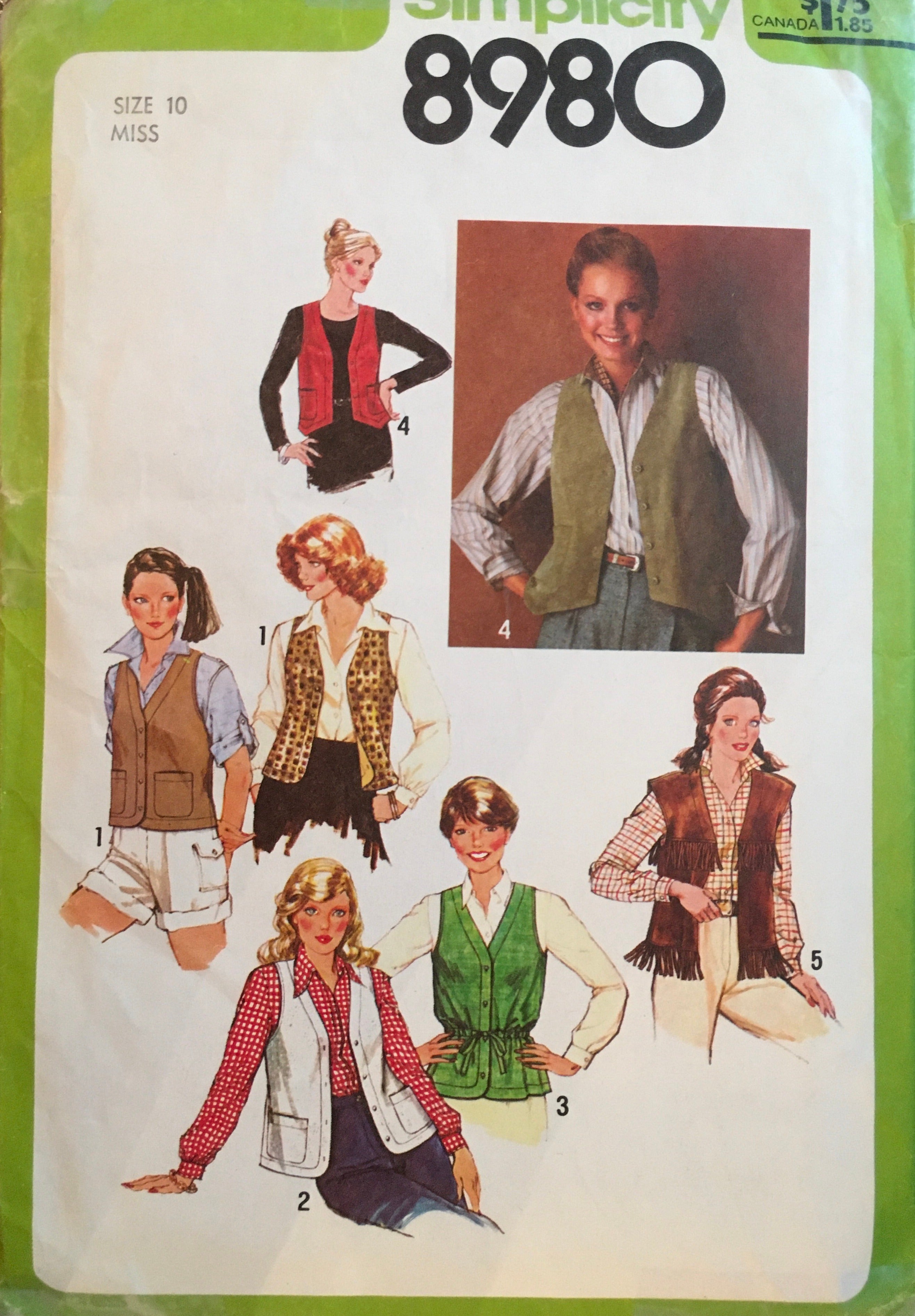 Simplicity 8980 Sewing Pattern (Vintage) CUT