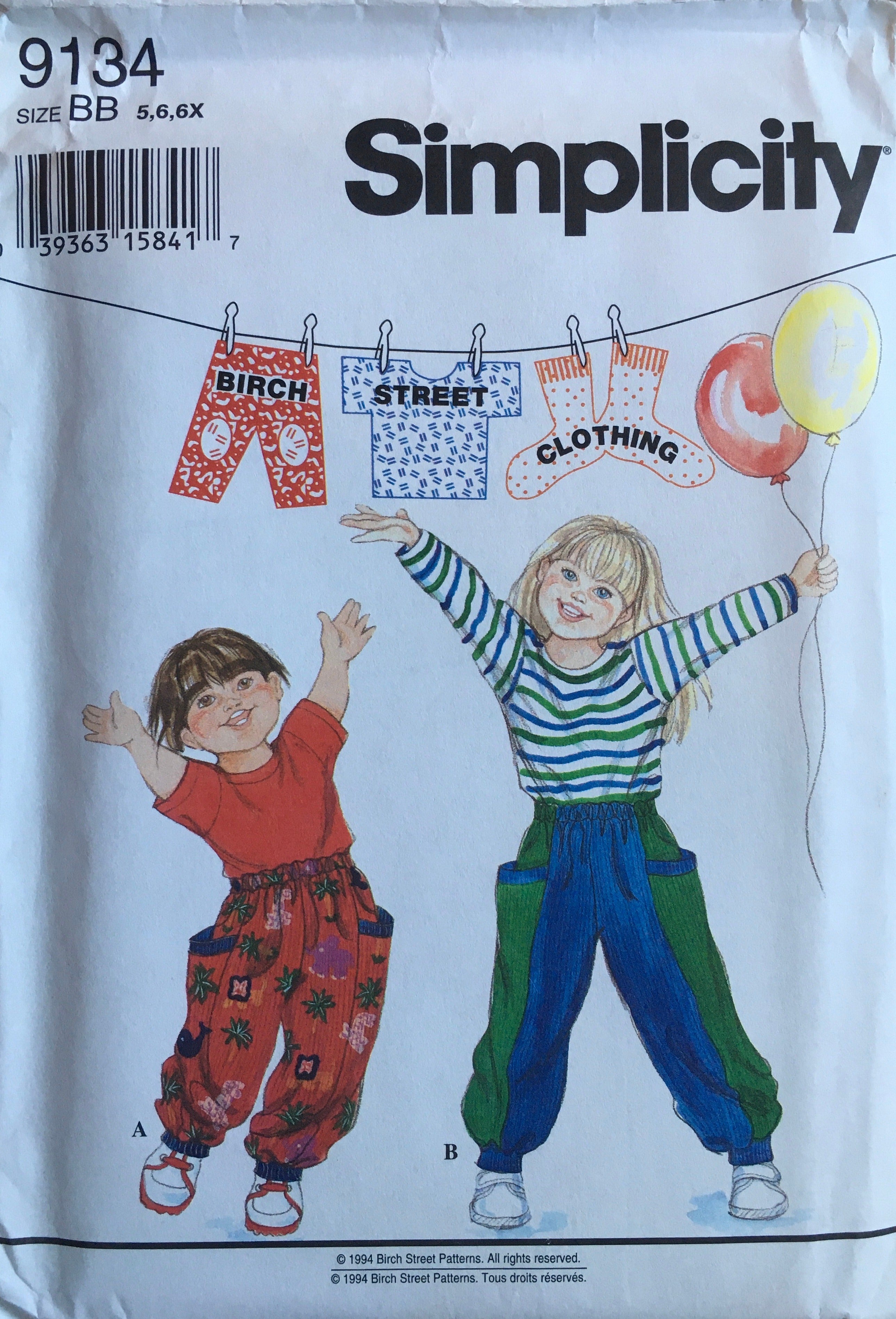 Simplicity 9134 Sewing Pattern (Vintage) UNCUT