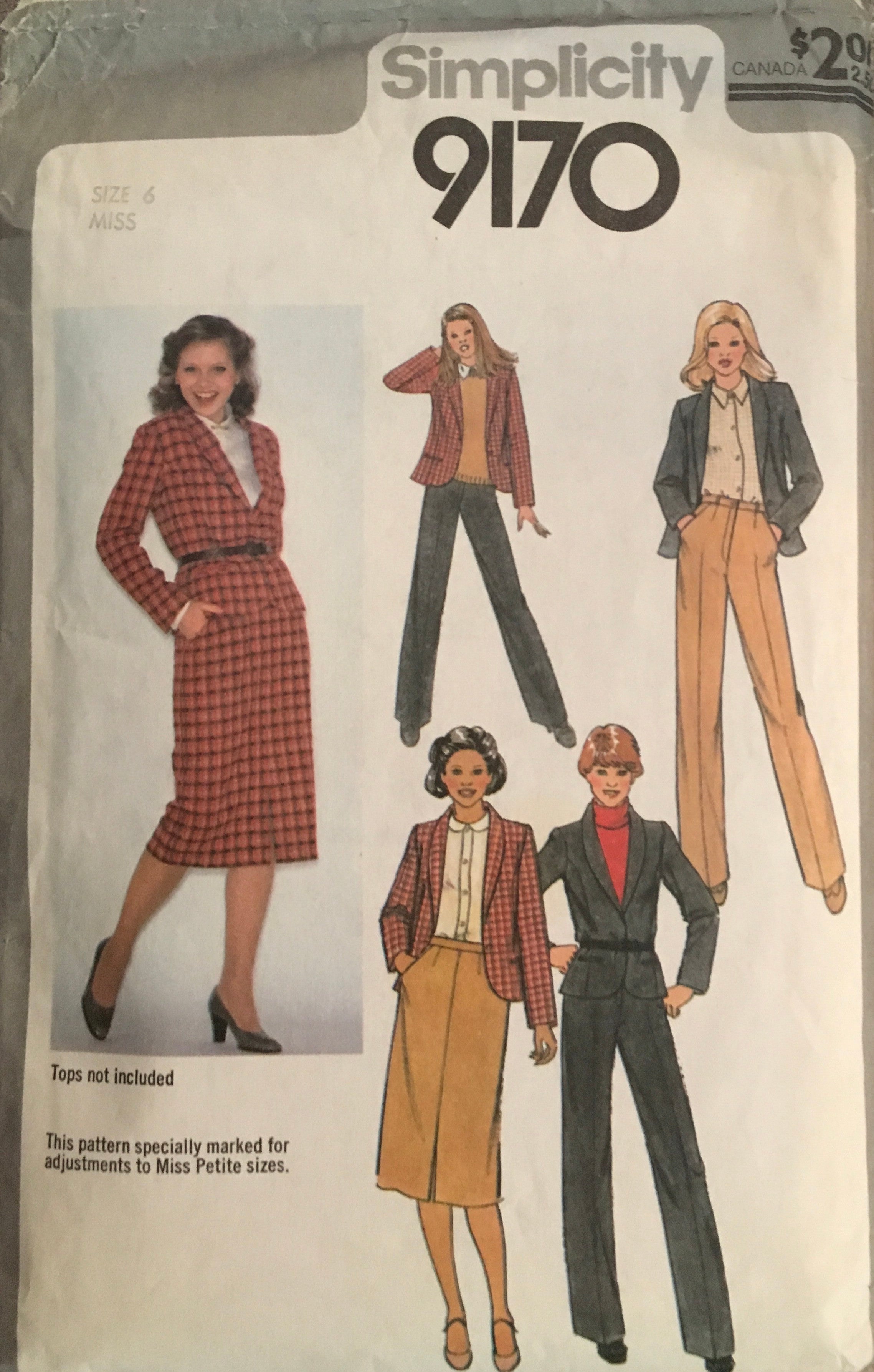 Simplicity 9170 Sewing Pattern (Vintage) CUT