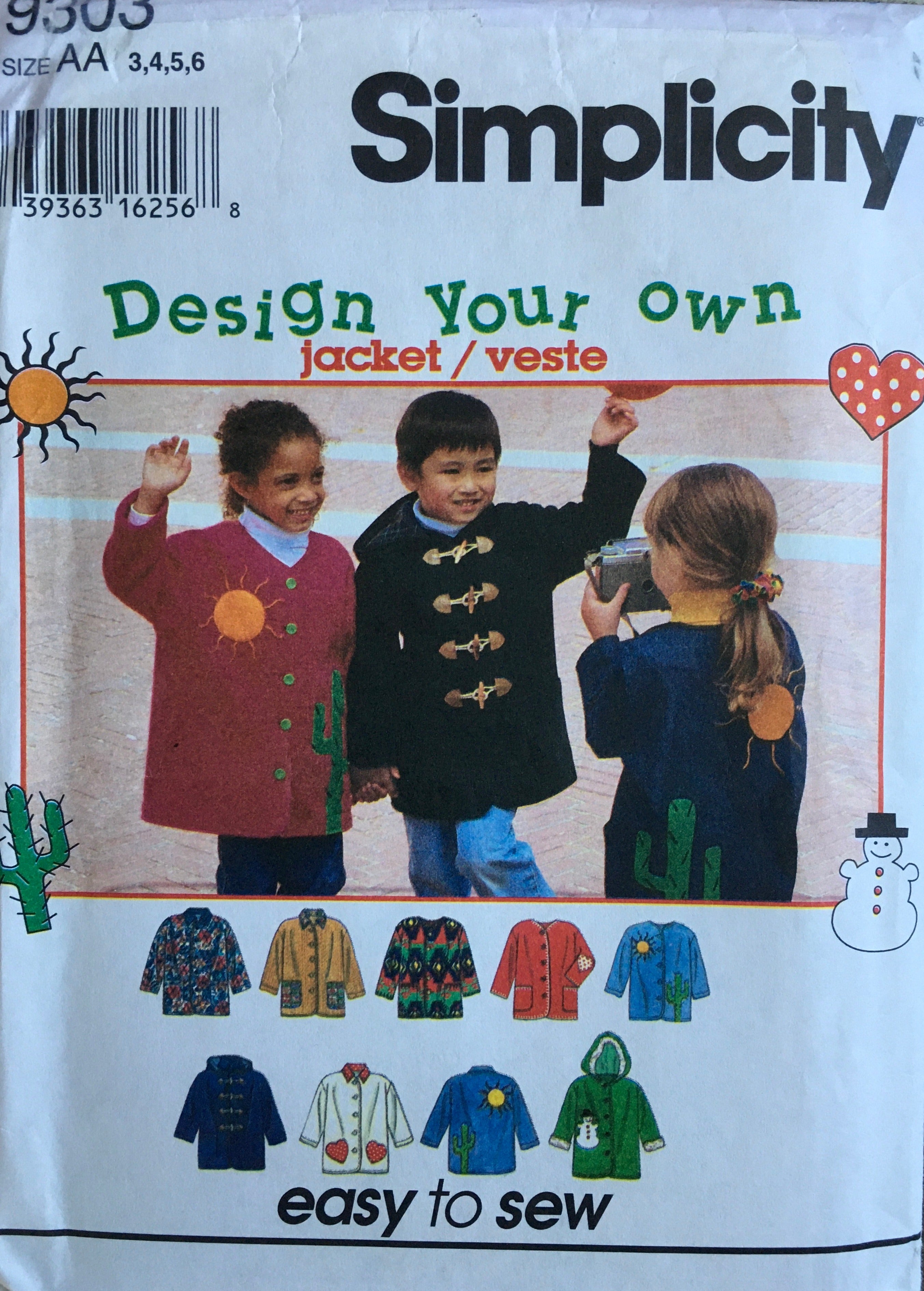 Simplicity 9303 Sewing Pattern (Vintage) UNCUT