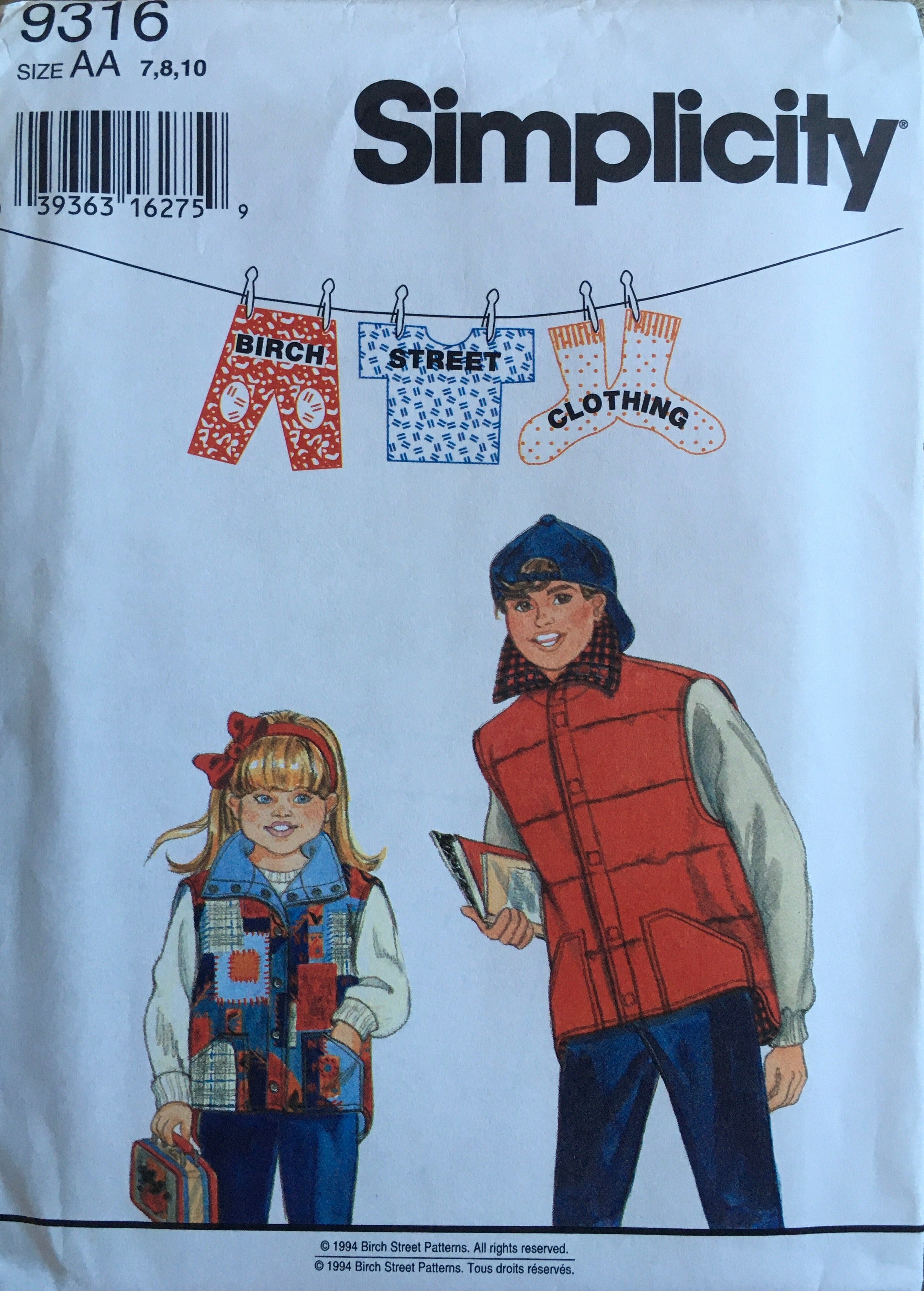 Simplicity 9316 Sewing Pattern (Vintage) UNCUT