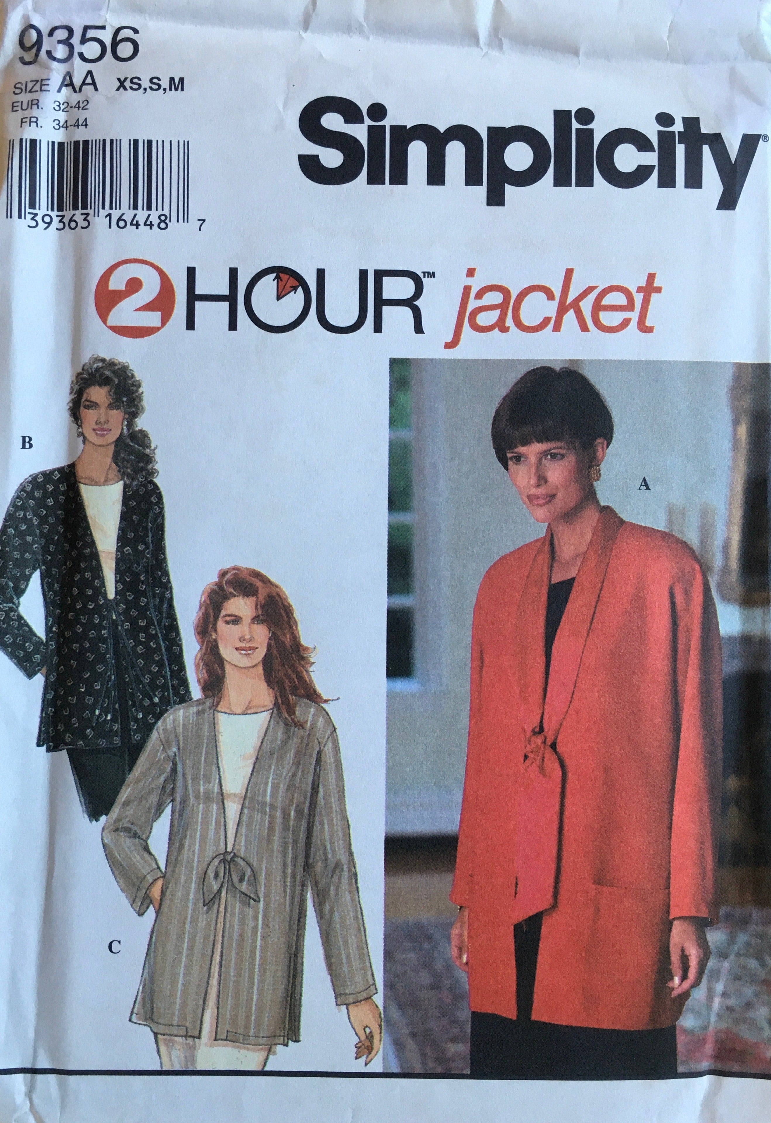 Simplicity 9356 Sewing Pattern (Vintage) UNCUT