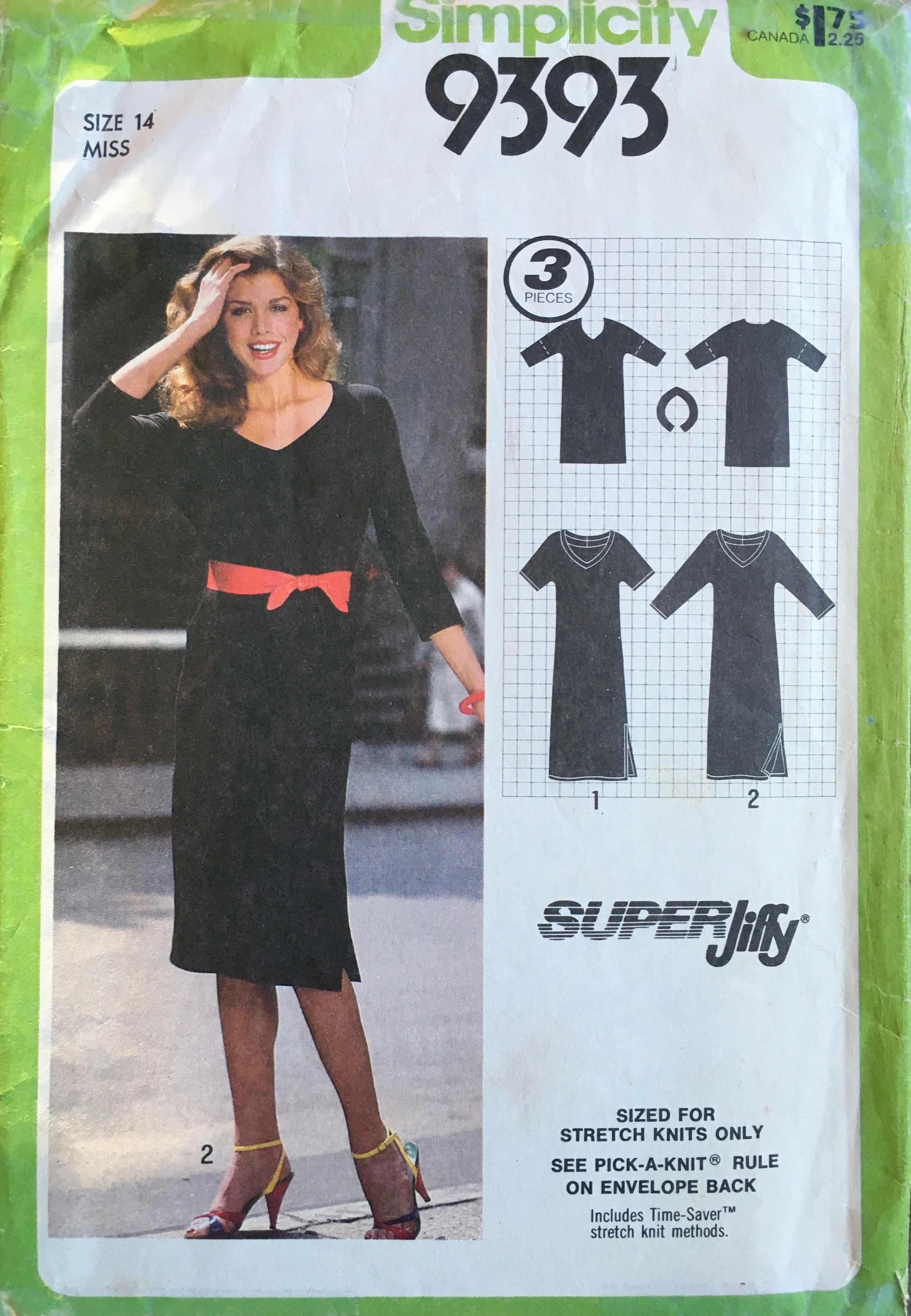 Simplicity 9393 Sewing Pattern (Vintage) CUT
