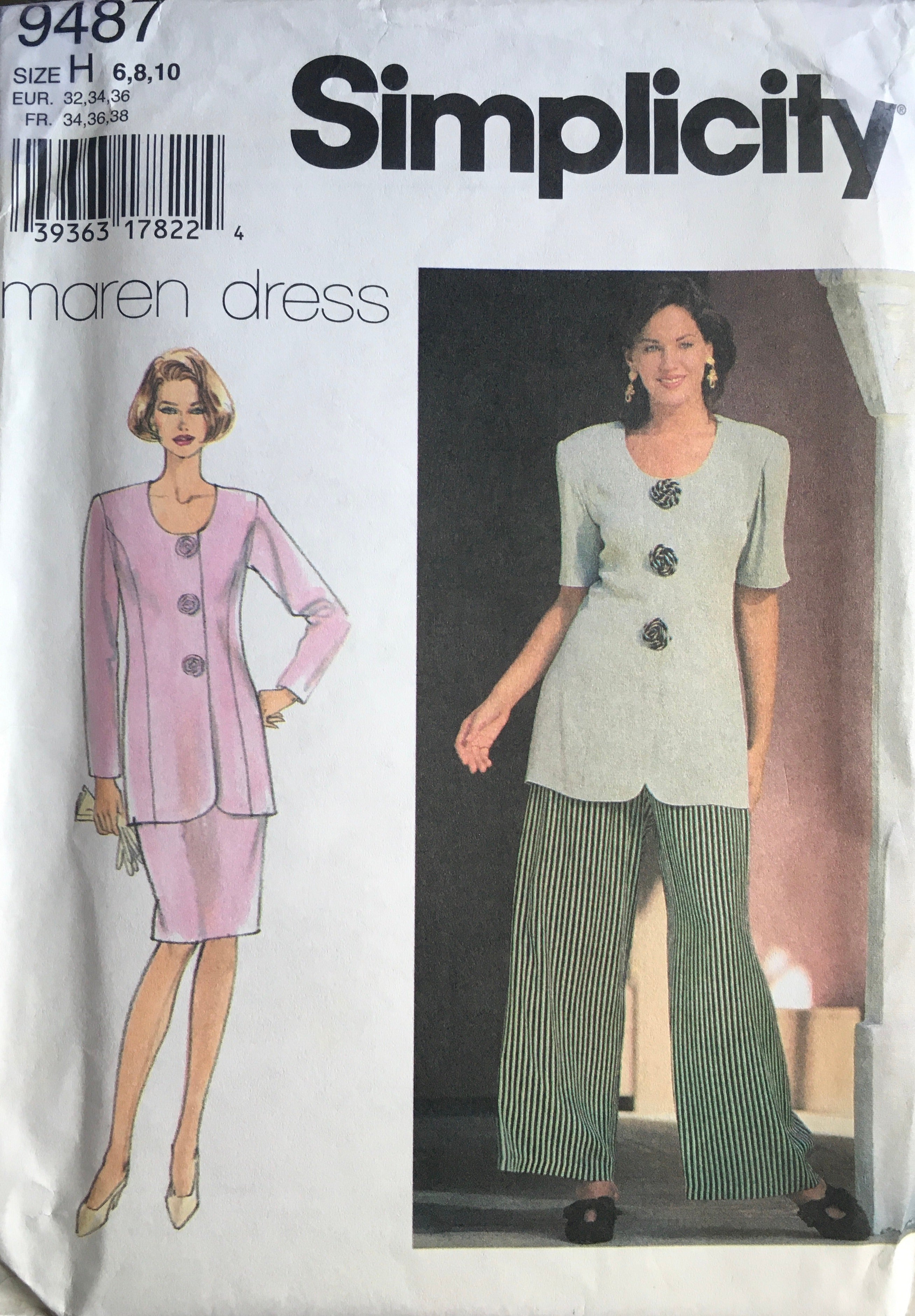 Simplicity 9487 Sewing Pattern (Vintage) UNCUT