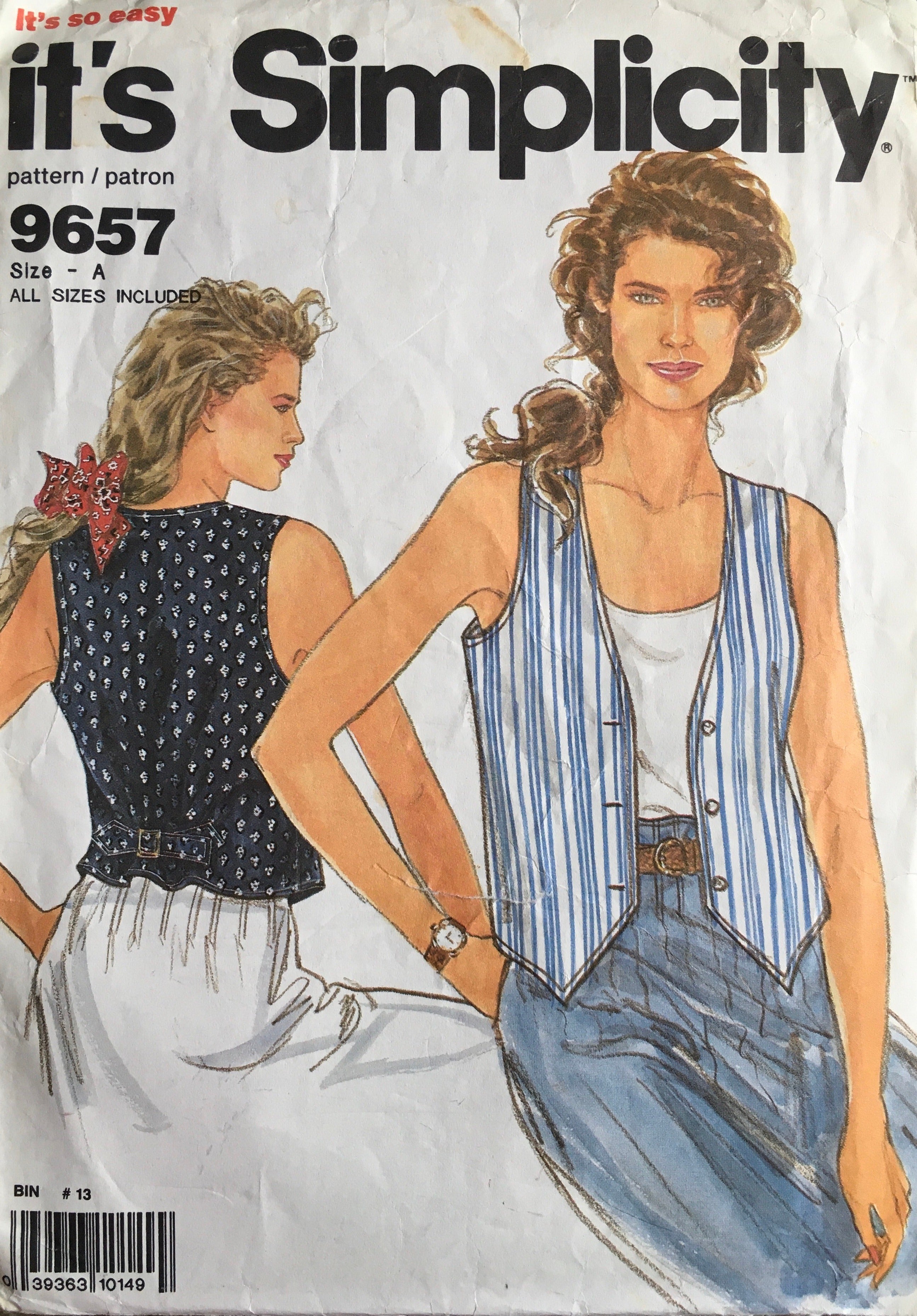 Simplicity 9657 Sewing Pattern (Vintage) CUT