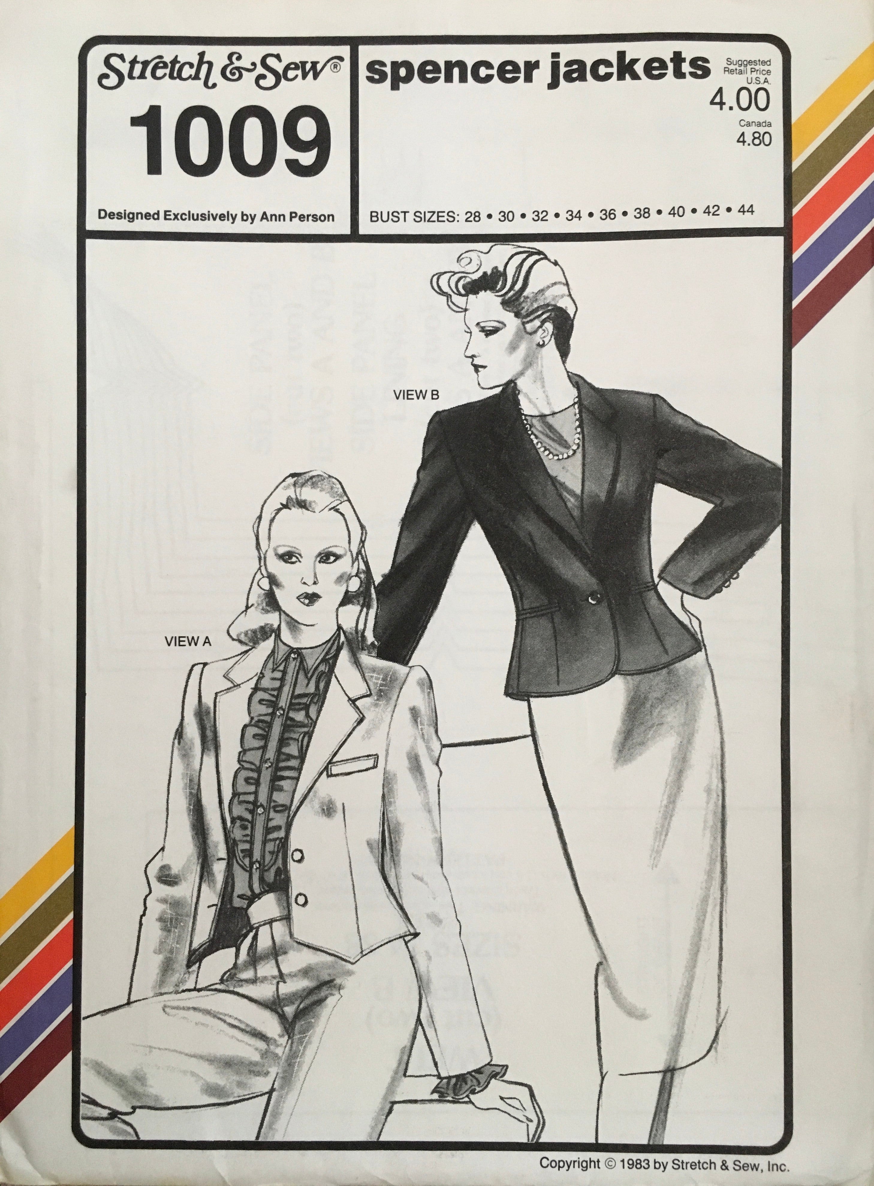 Stretch & Sew 1009 Sewing Pattern (Vintage) UNCUT