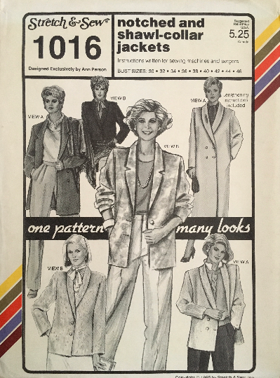 Stretch & Sew 1016 Sewing Pattern (Vintage) UNCUT