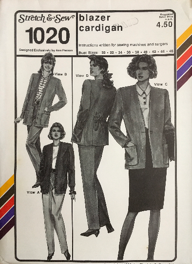 Stretch & Sew 1020 Sewing Pattern (Vintage) UNCUT