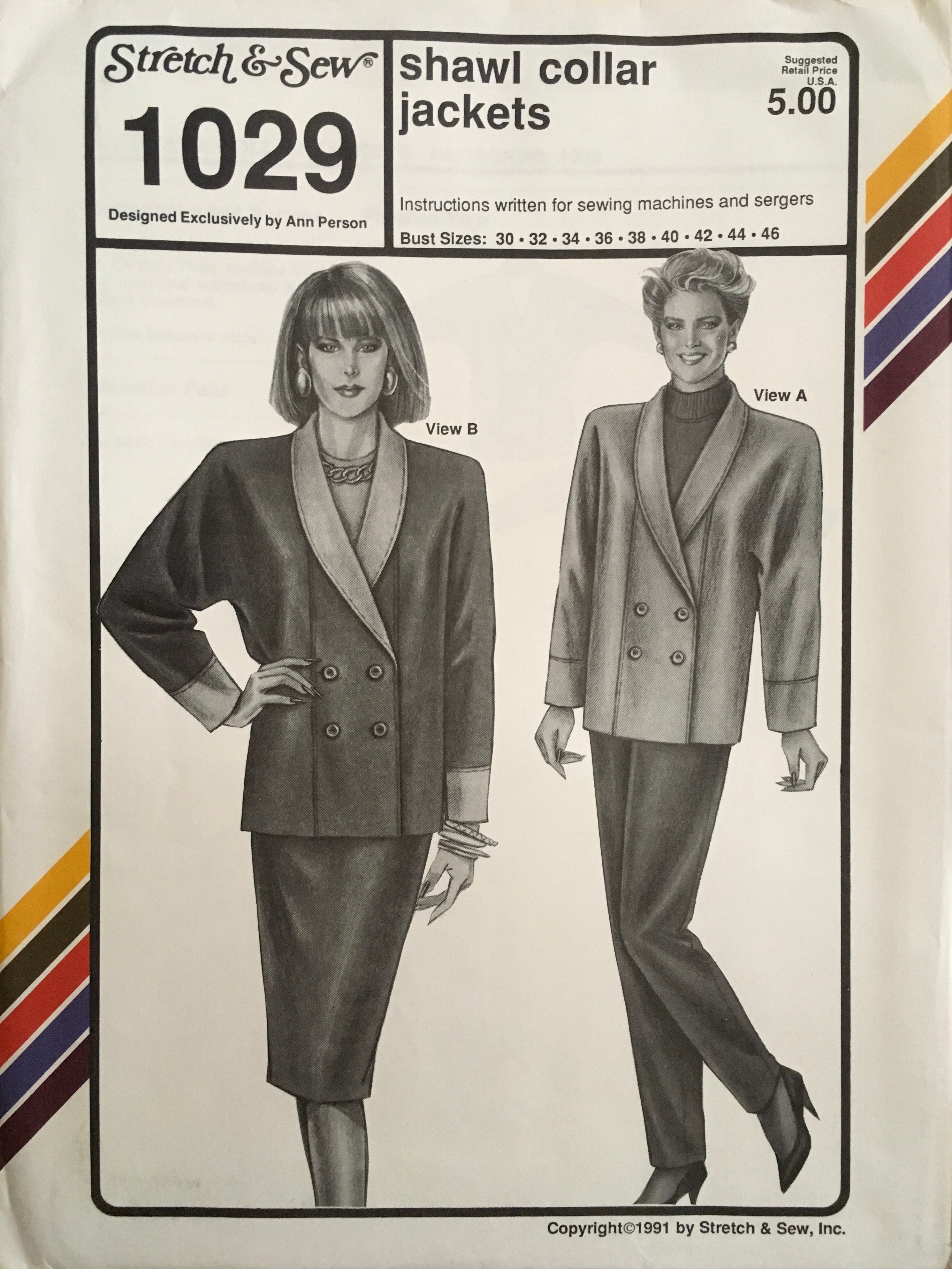 Stretch & Sew 1029 Sewing Pattern (Vintage) UNCUT
