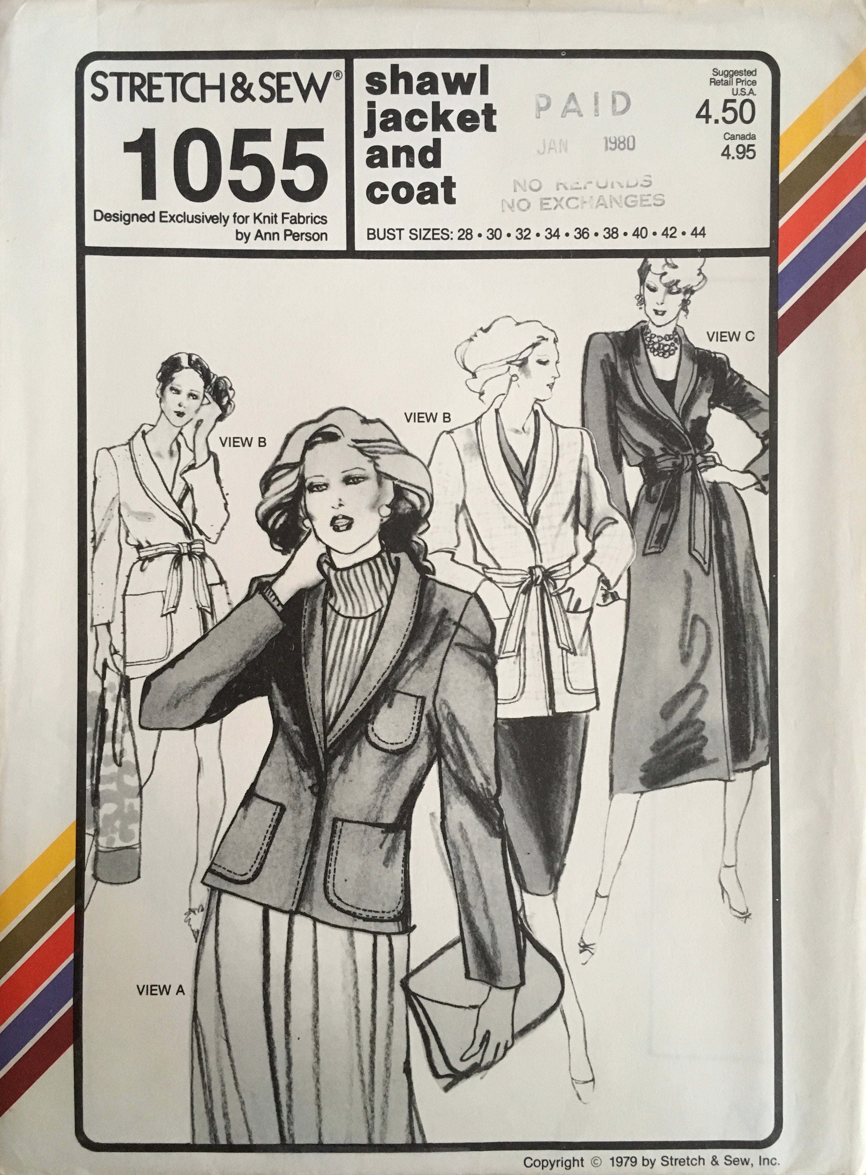 Stretch & Sew 1055 Sewing Pattern (Vintage) UNCUT