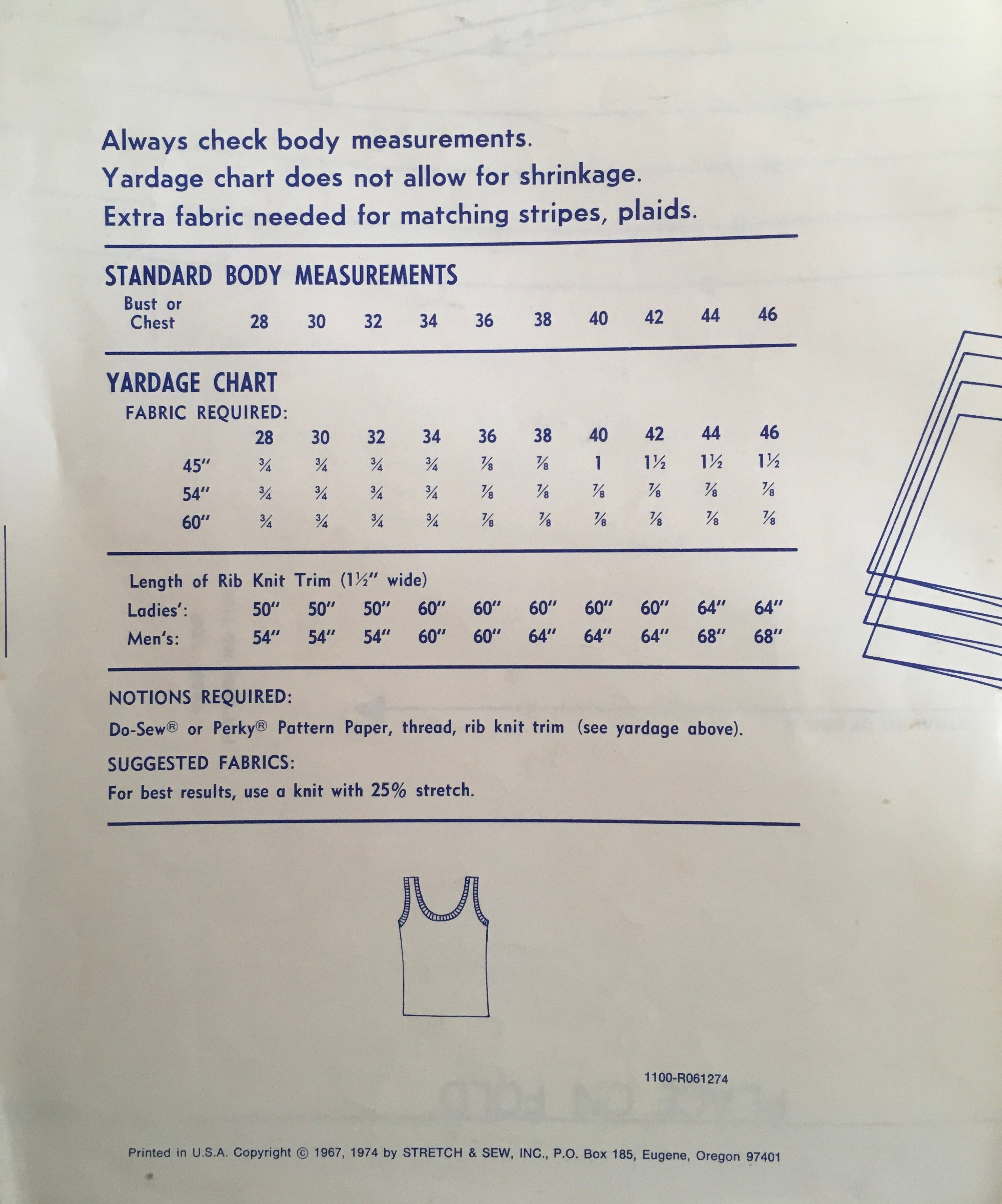 Stretch & Sew 1100 Sewing Pattern (Vintage) UNCUT