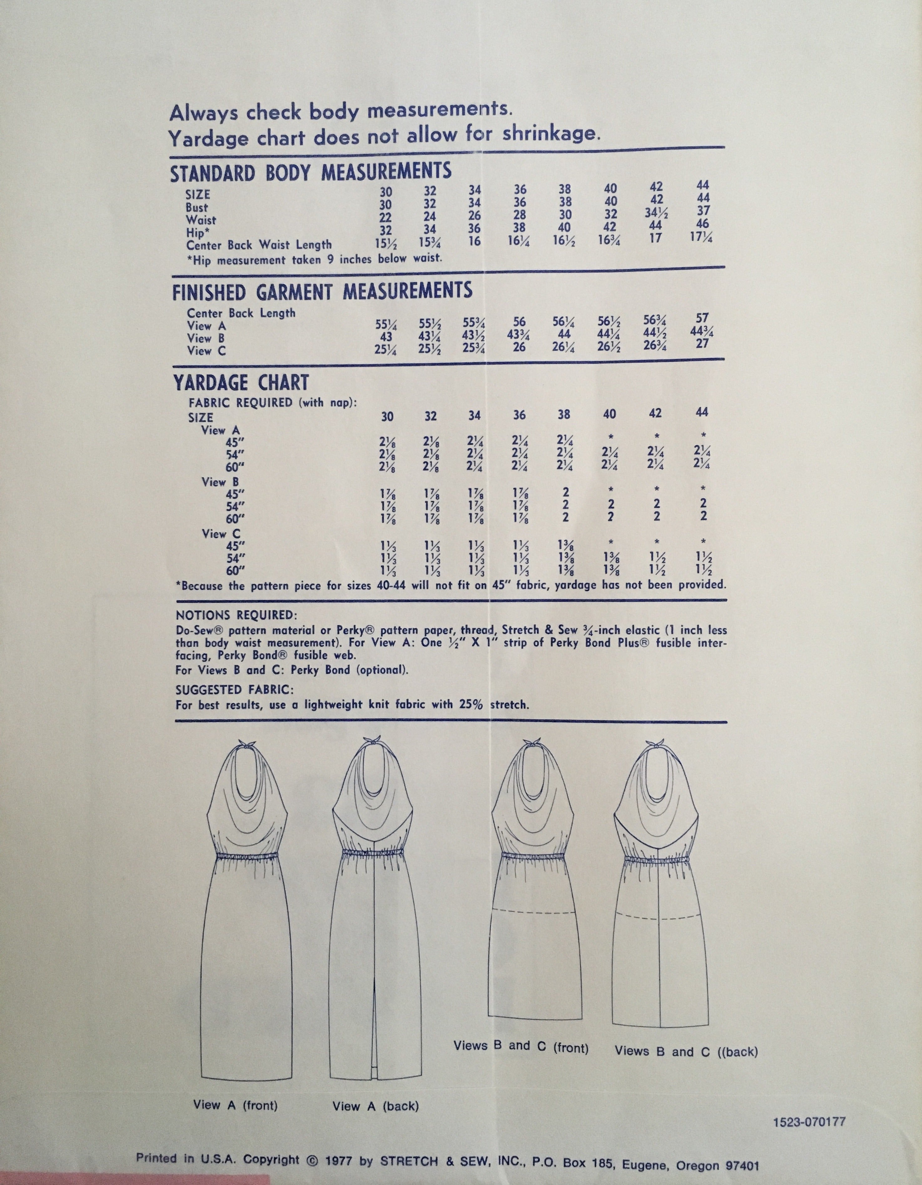 Stretch & Sew 1523 Sewing Pattern (Vintage) UNCUT