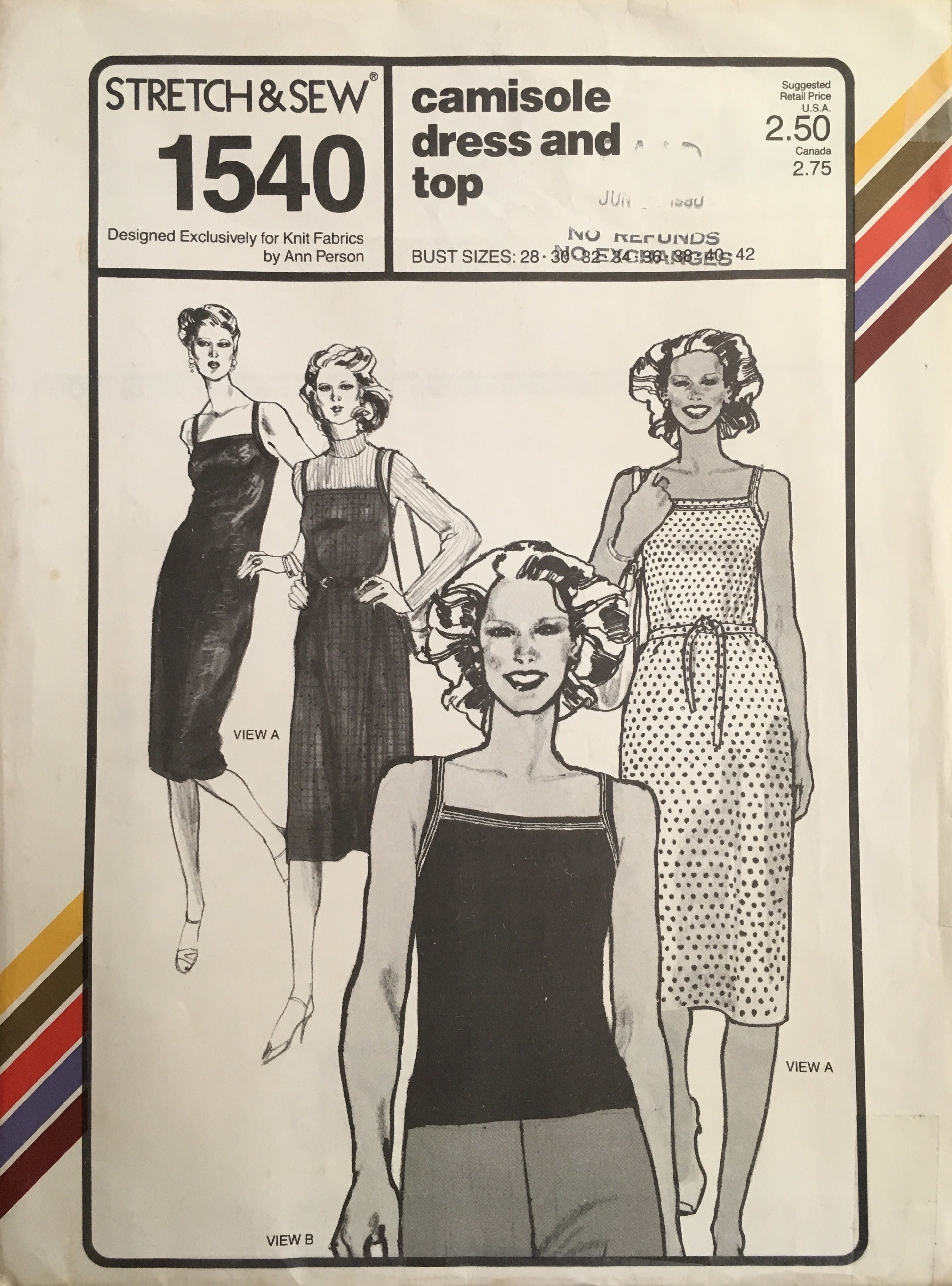 Stretch & Sew 1540 Sewing Pattern (Vintage) UNCUT