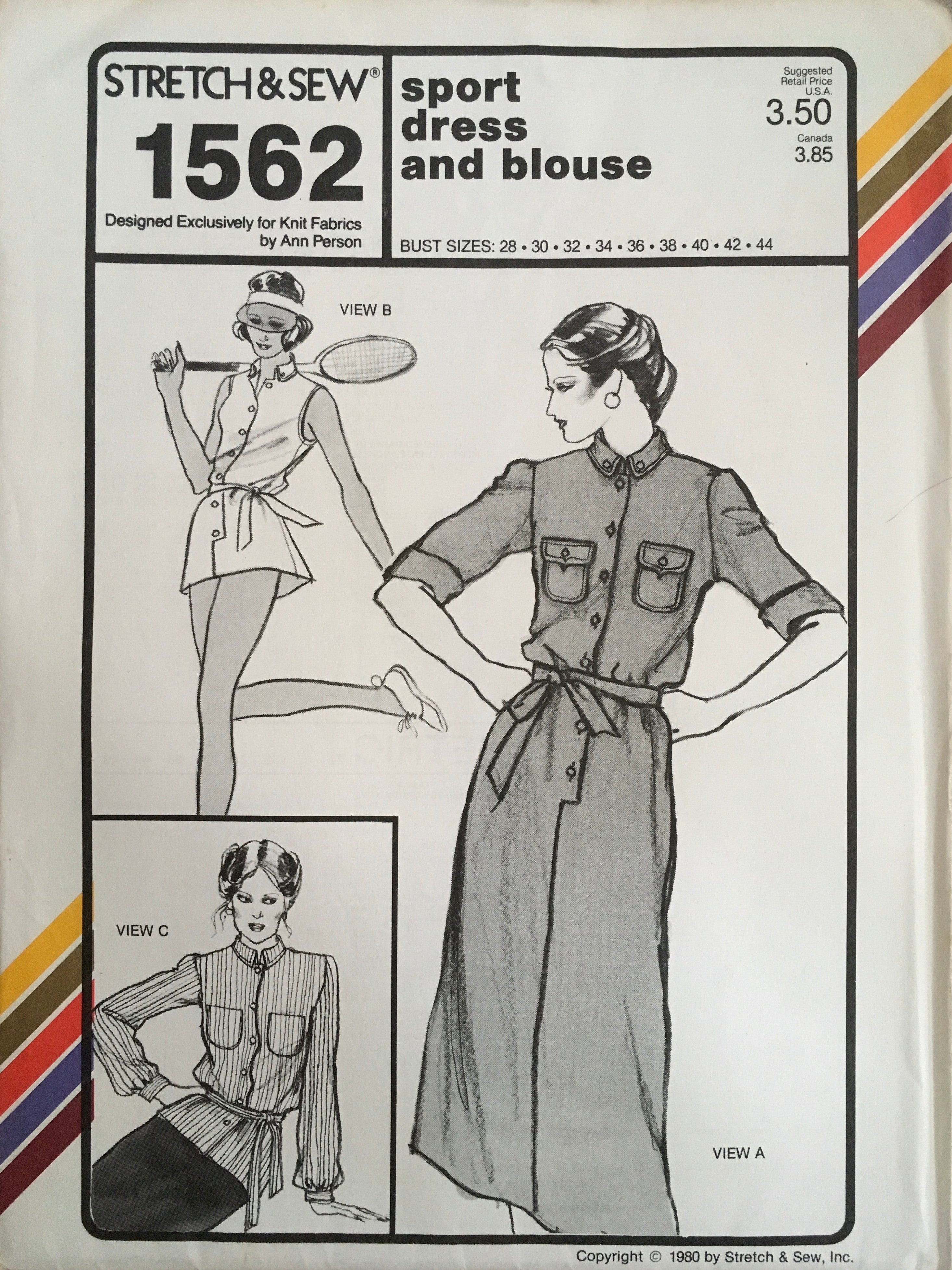 Stretch & Sew 1562 Sewing Pattern (Vintage) UNCUT