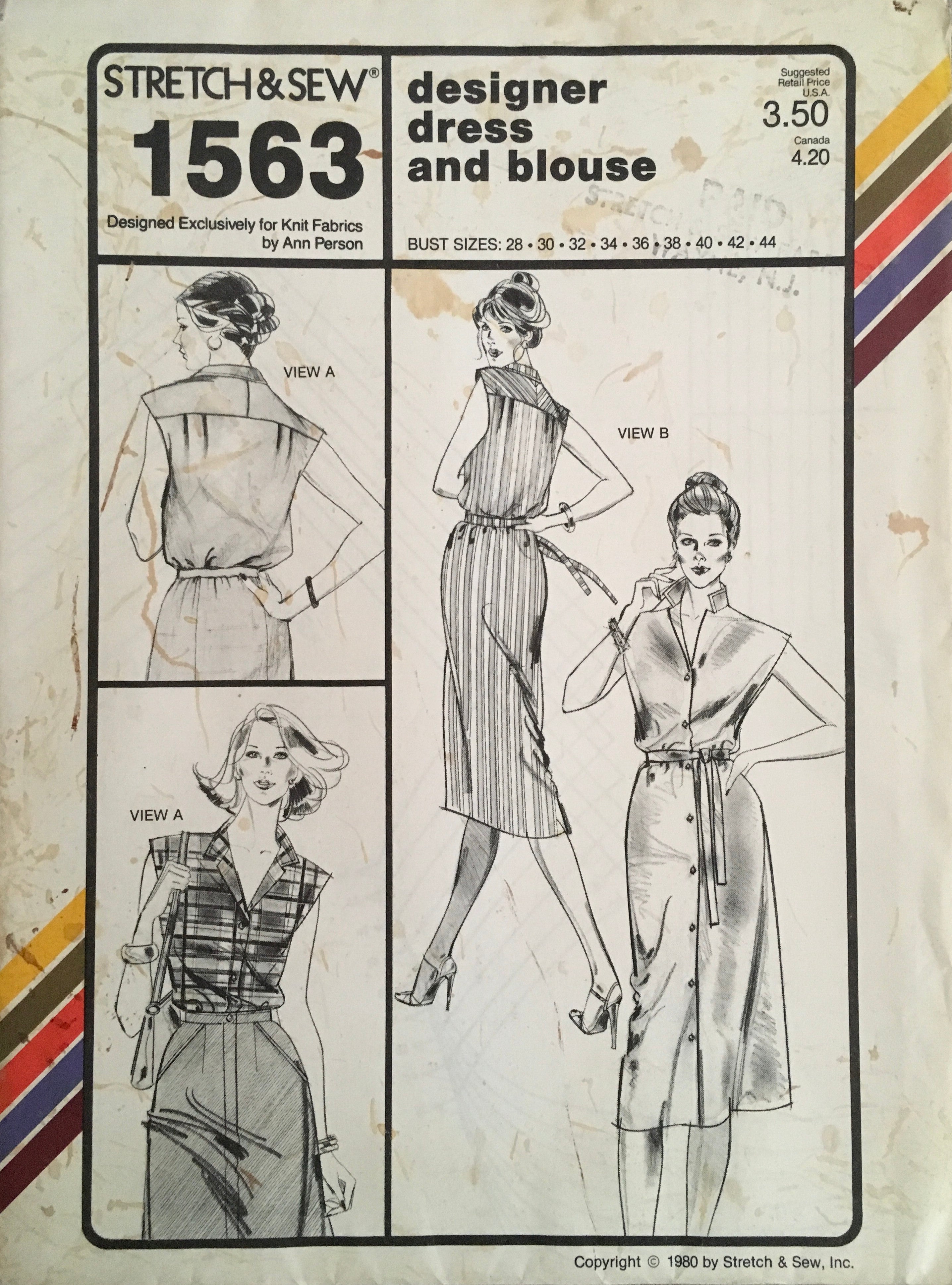 Stretch & Sew 1563 Sewing Pattern (Vintage) UNCUT