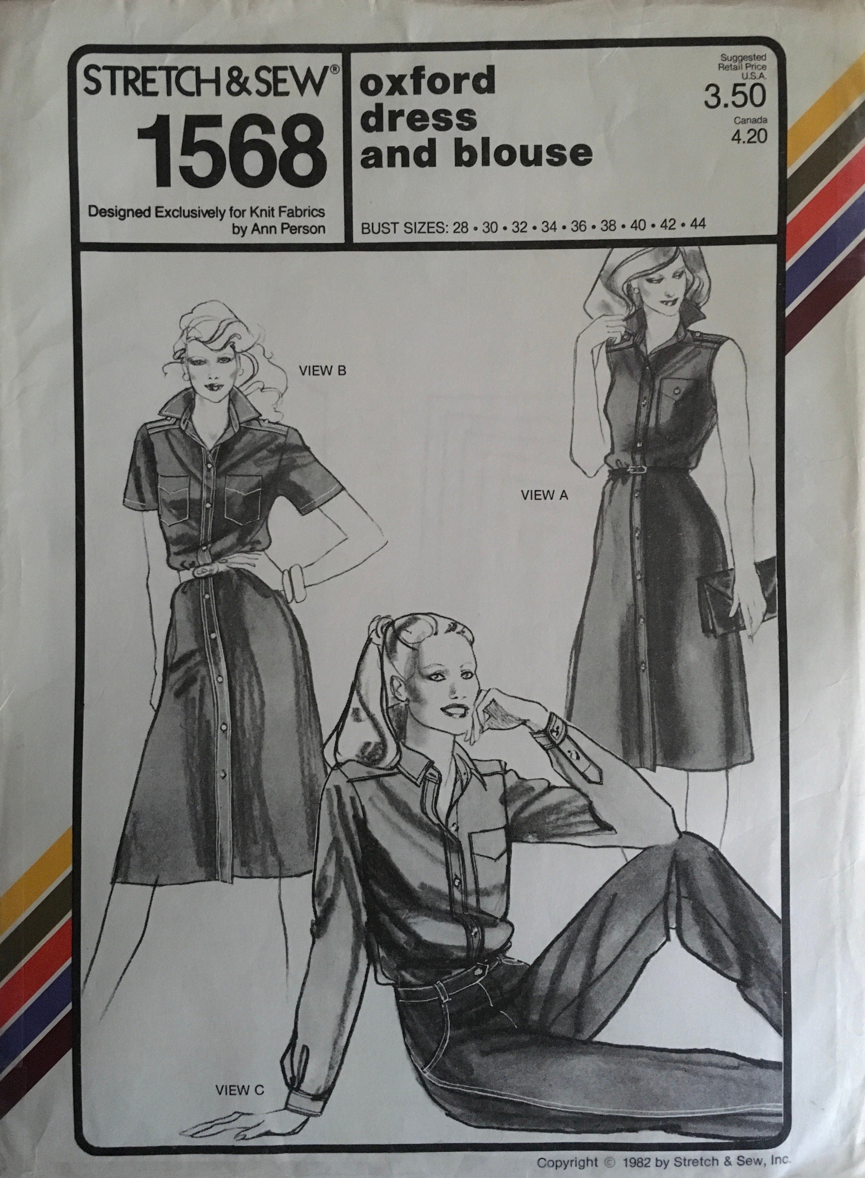 Stretch & Sew 1568 Sewing Pattern (Vintage) UNCUT
