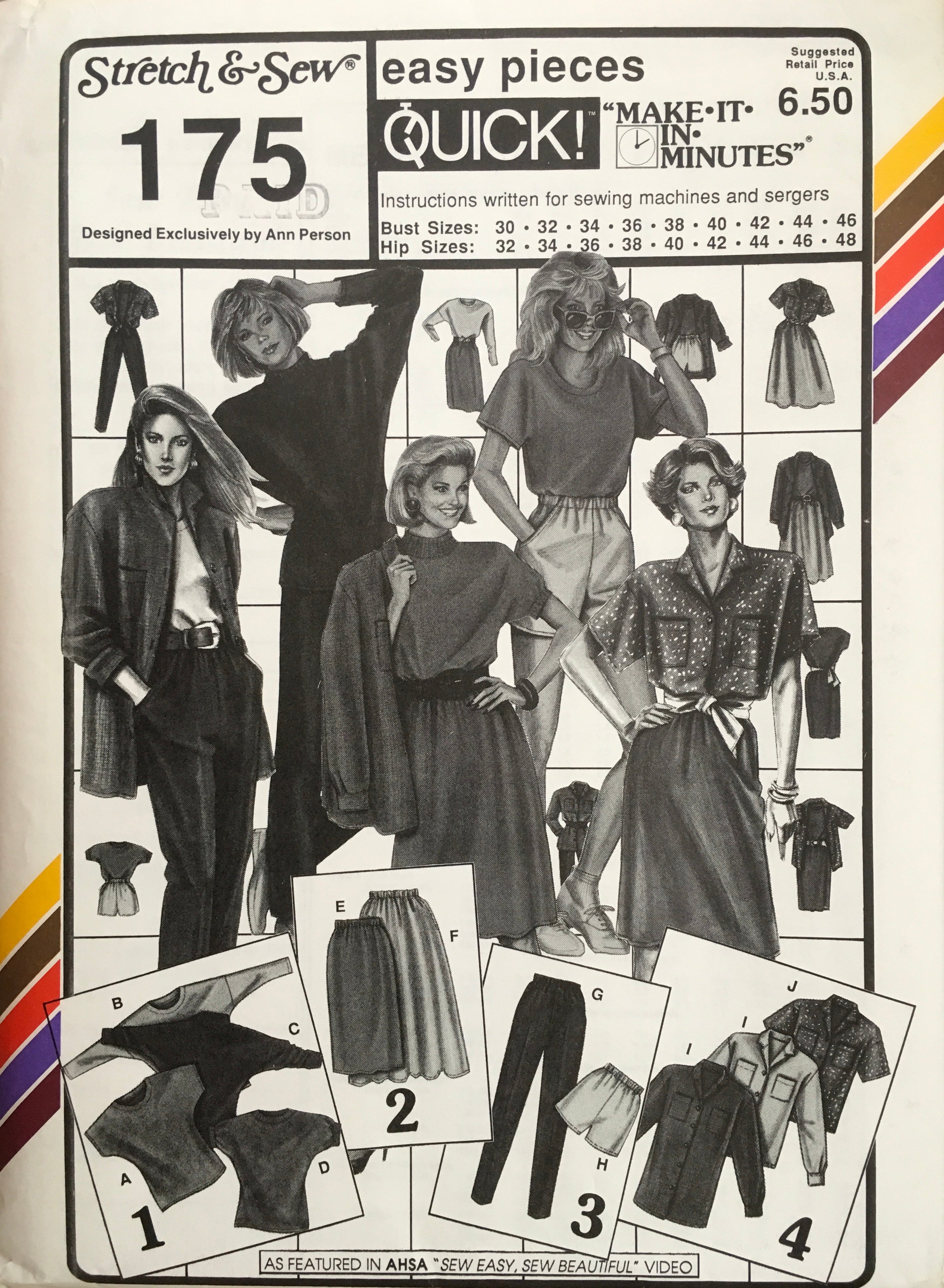 Stretch & Sew 175 Sewing Pattern (Vintage) UNCUT/CUT