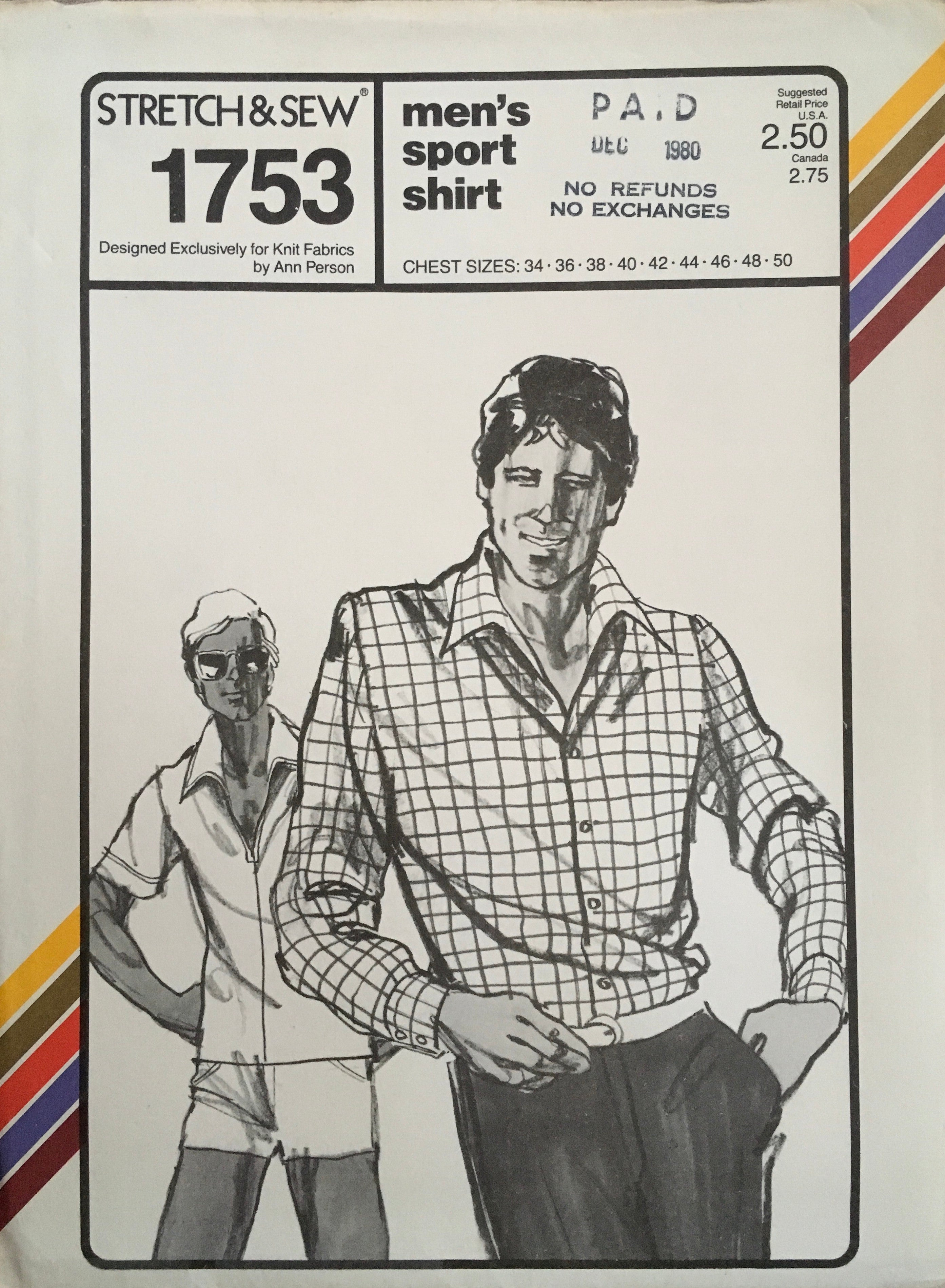 Stretch & Sew 1753 Sewing Pattern (Vintage) UNCUT
