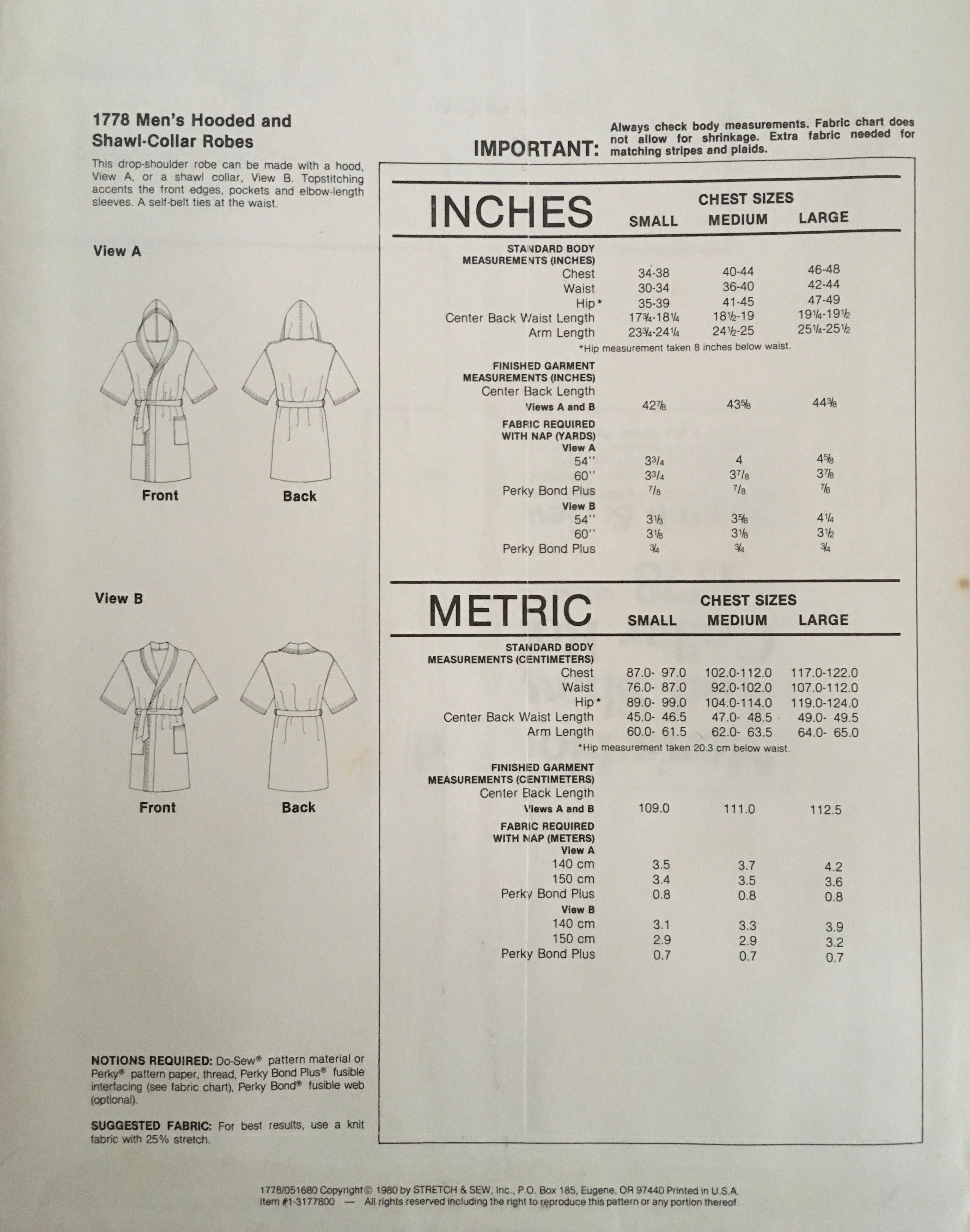 Stretch & Sew 1778 Sewing Pattern (Vintage) UNCUT