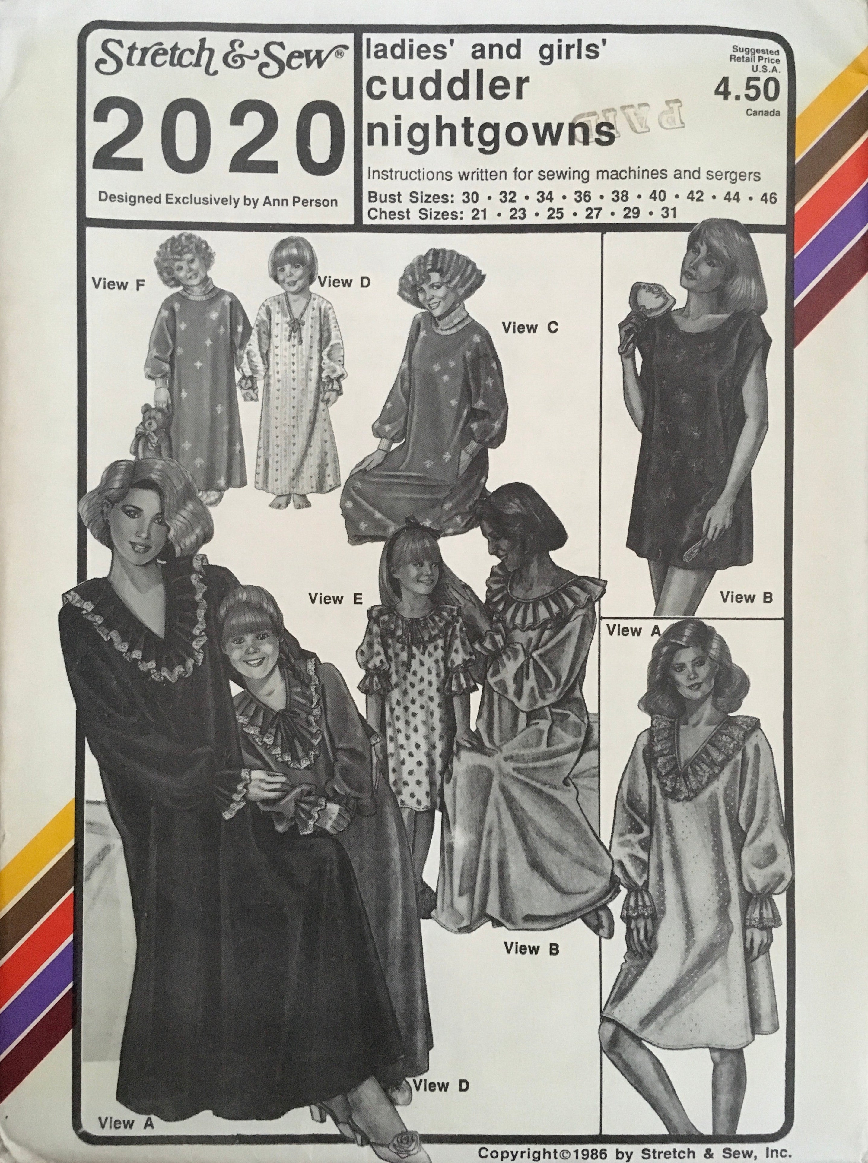Stretch & Sew 2020 Sewing Pattern (Vintage) UNCUT