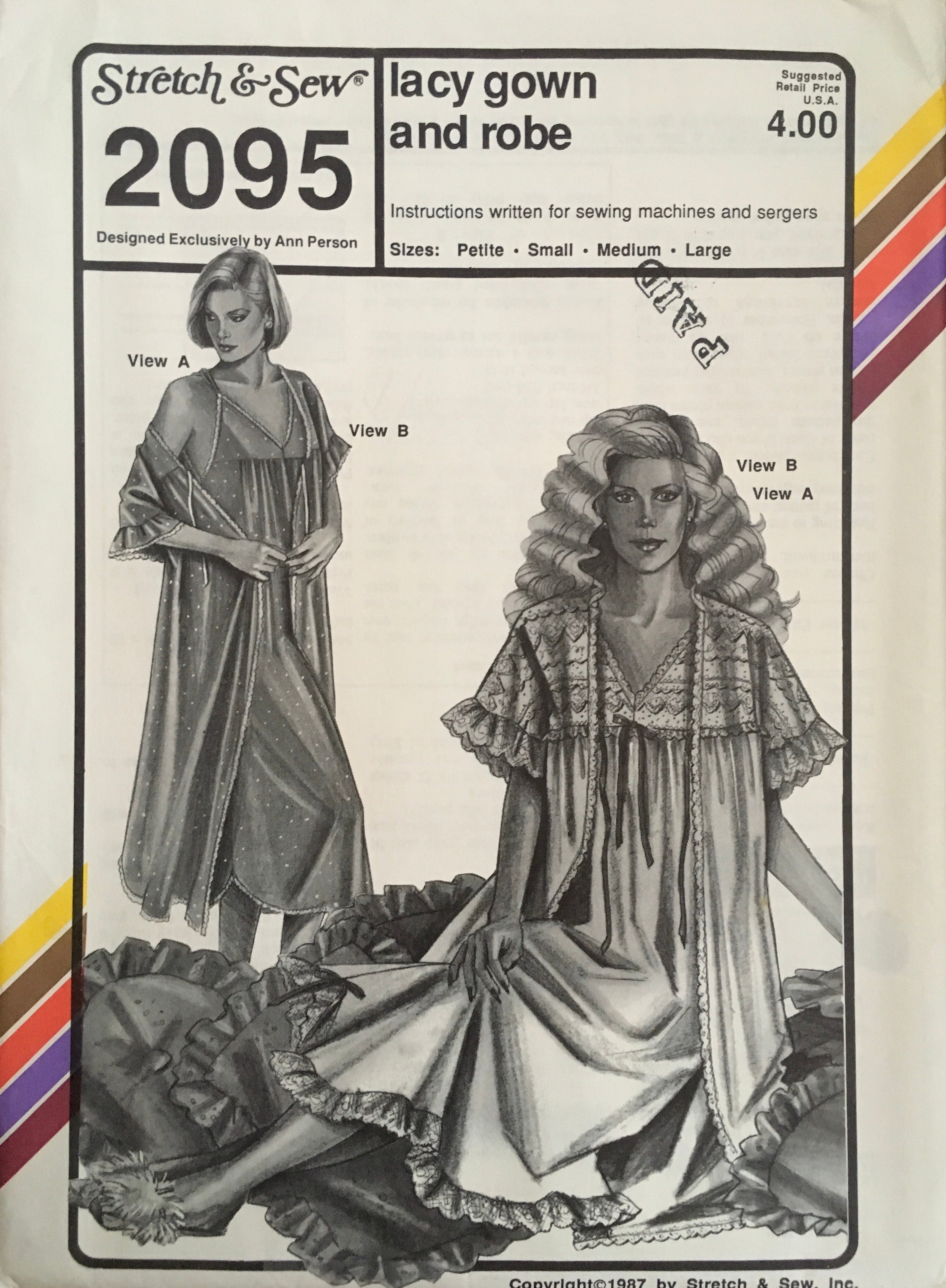 Stretch & Sew 2095 Sewing Pattern (Vintage) UNCUT