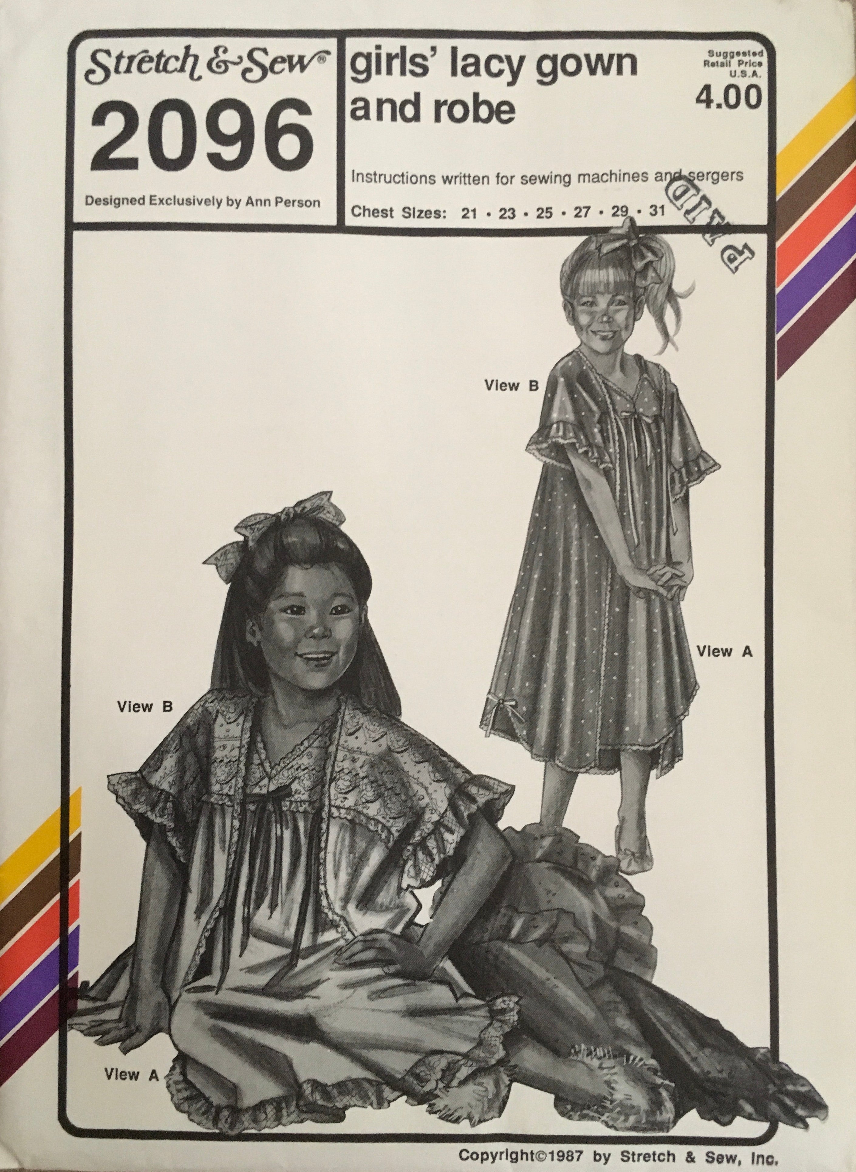 Stretch & Sew 2096 Sewing Pattern (Vintage) UNCUT