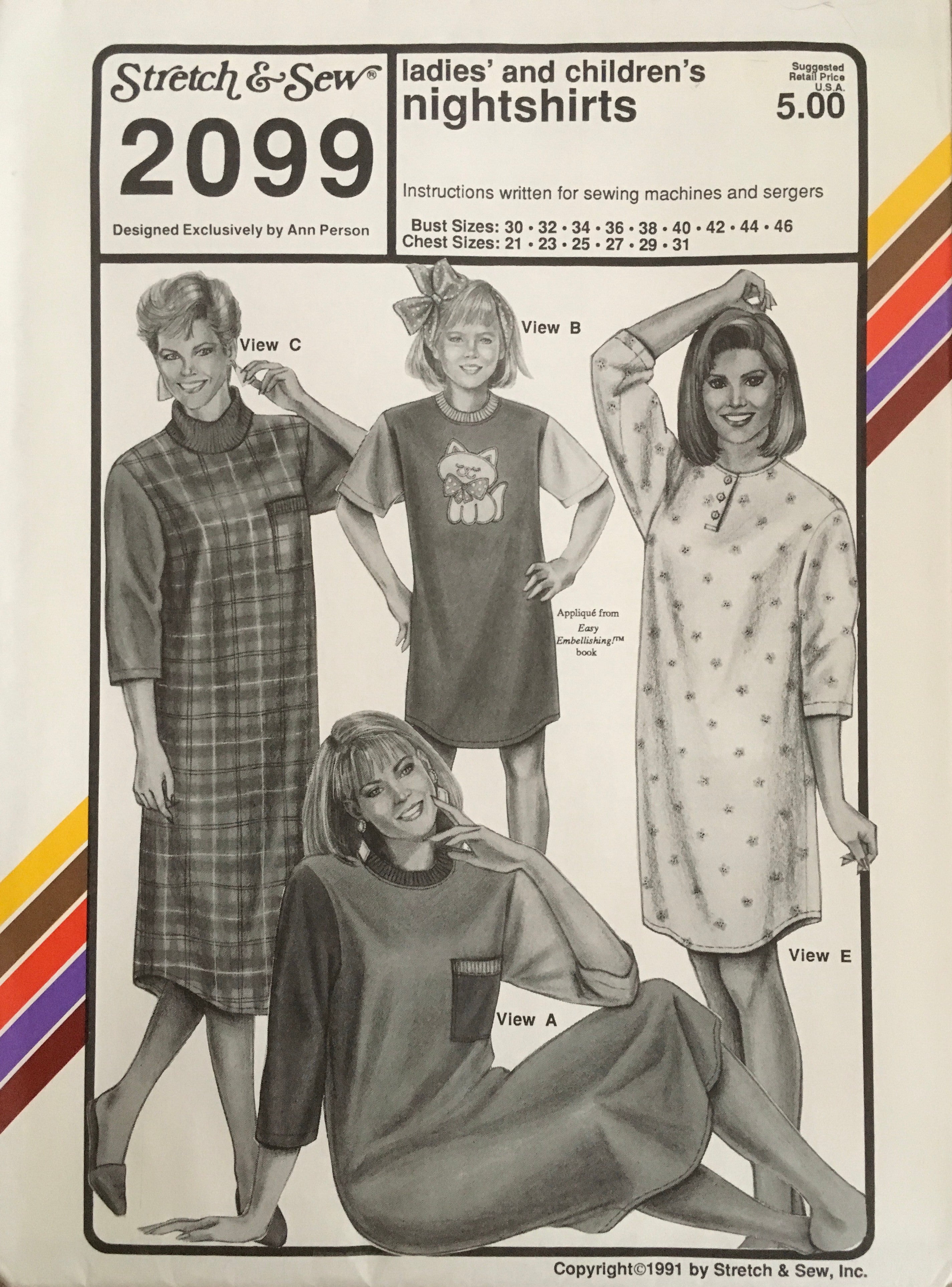 Stretch & Sew 2099 Sewing Pattern (Vintage) UNCUT
