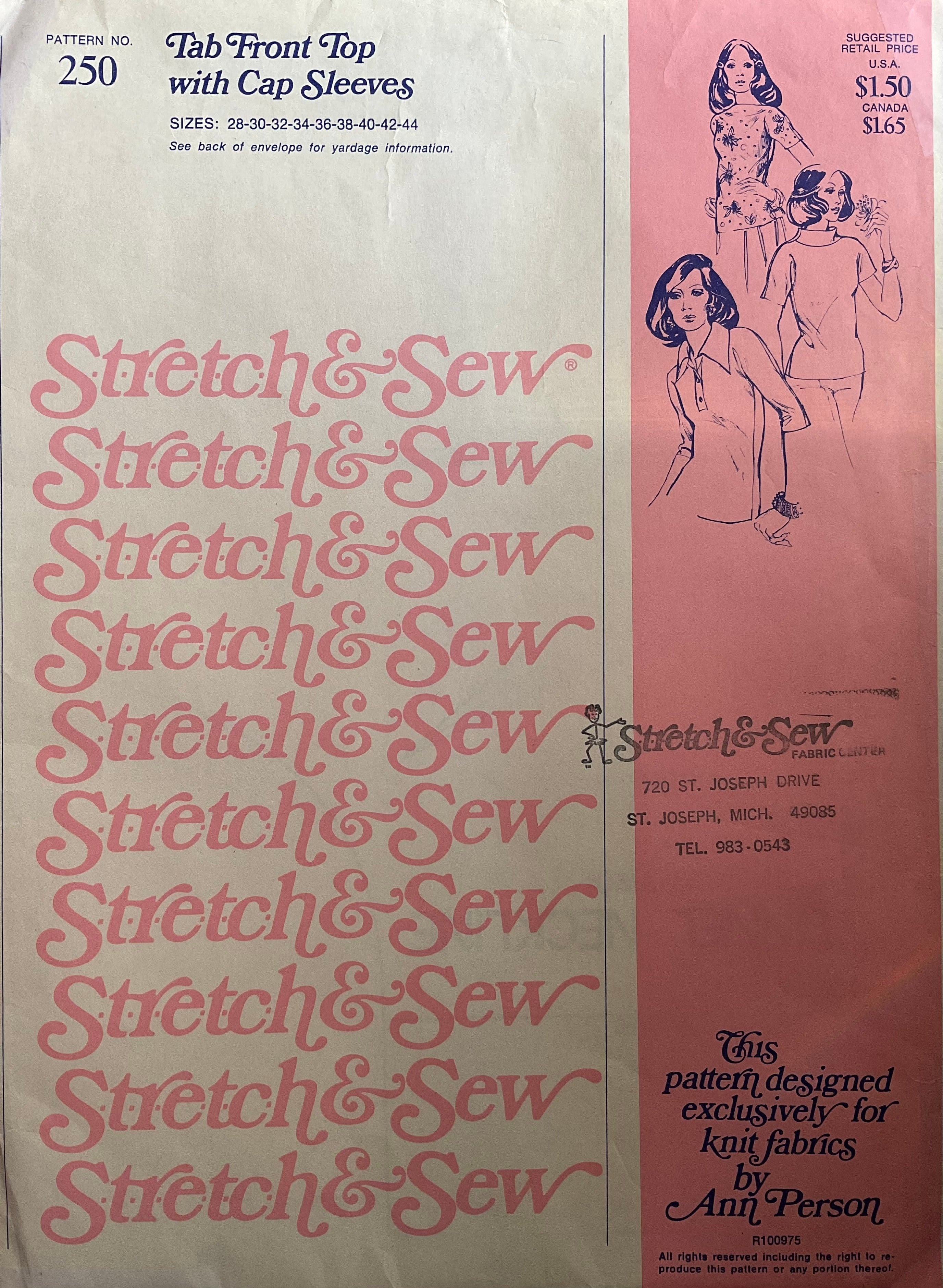 Stretch & Sew 250 Sewing Pattern (Vintage) UNCUT