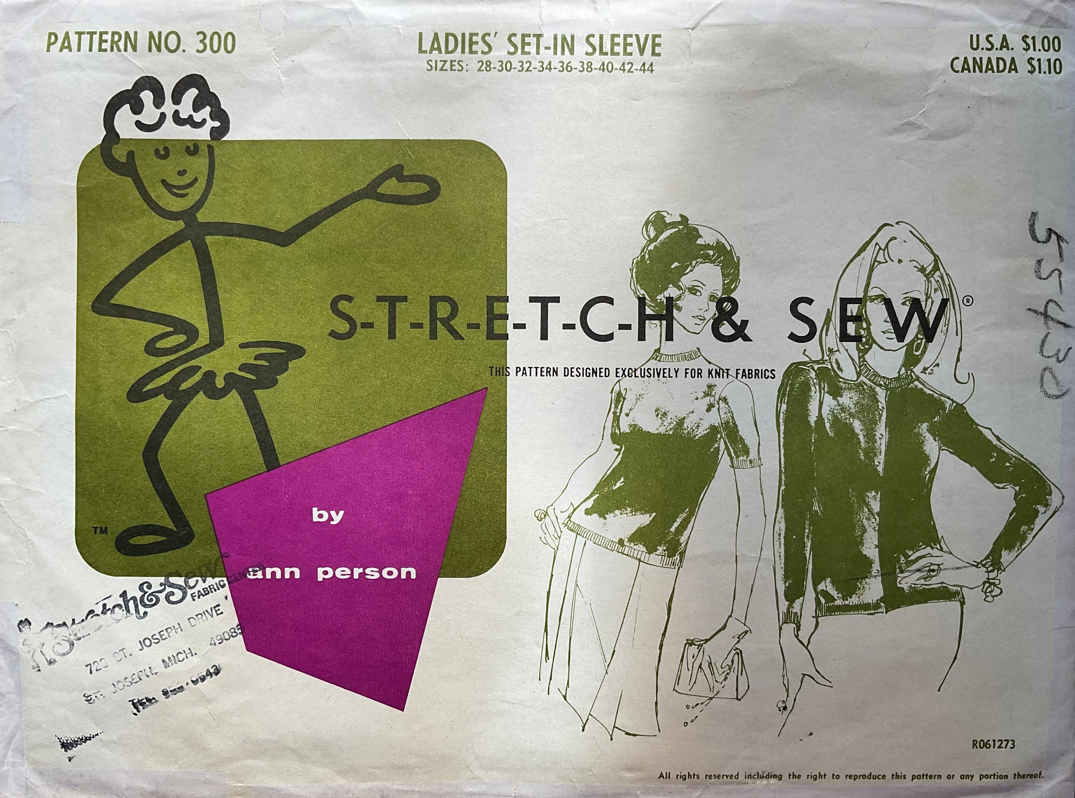 Stretch & Sew 300 Sewing Pattern (Vintage) UNCUT