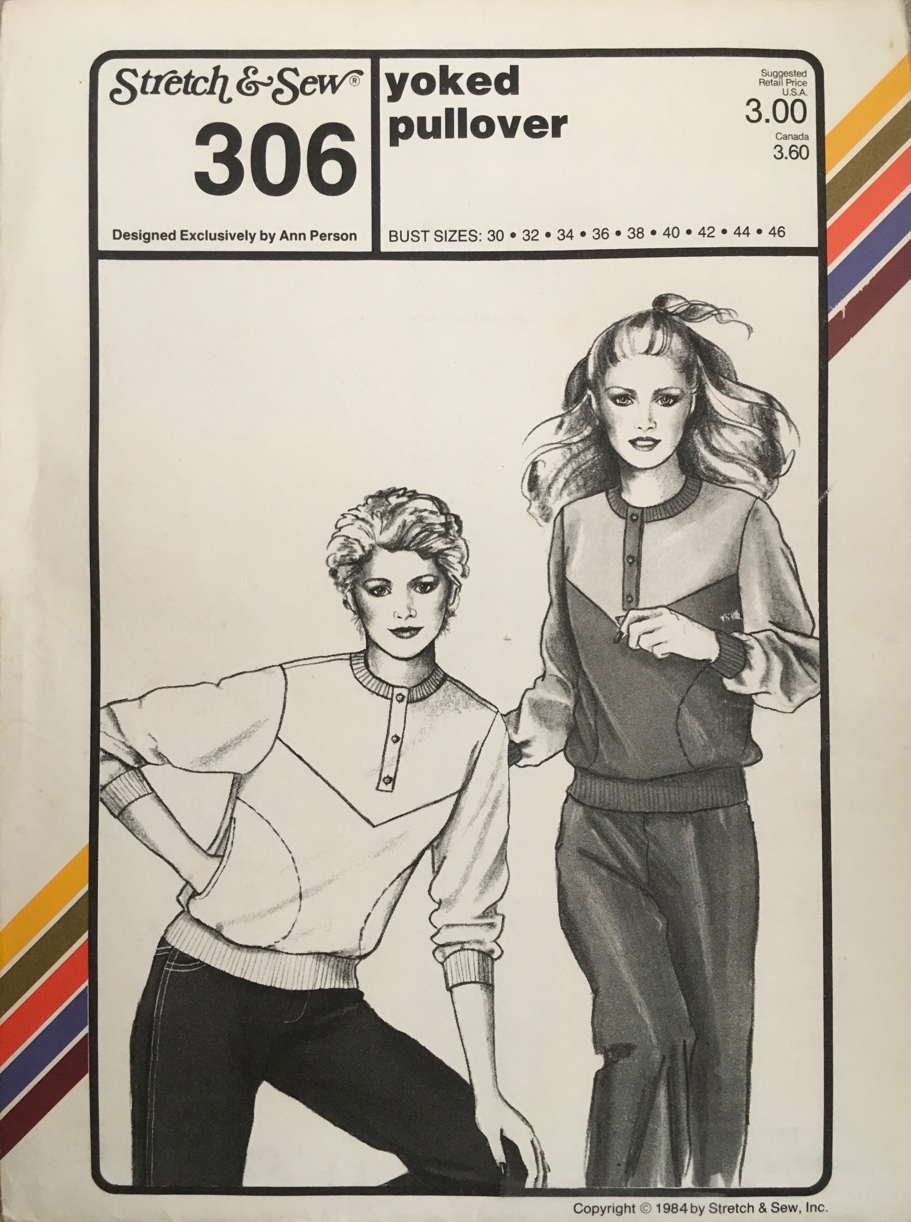 Stretch & Sew 306 Sewing Pattern (Vintage) UNCUT