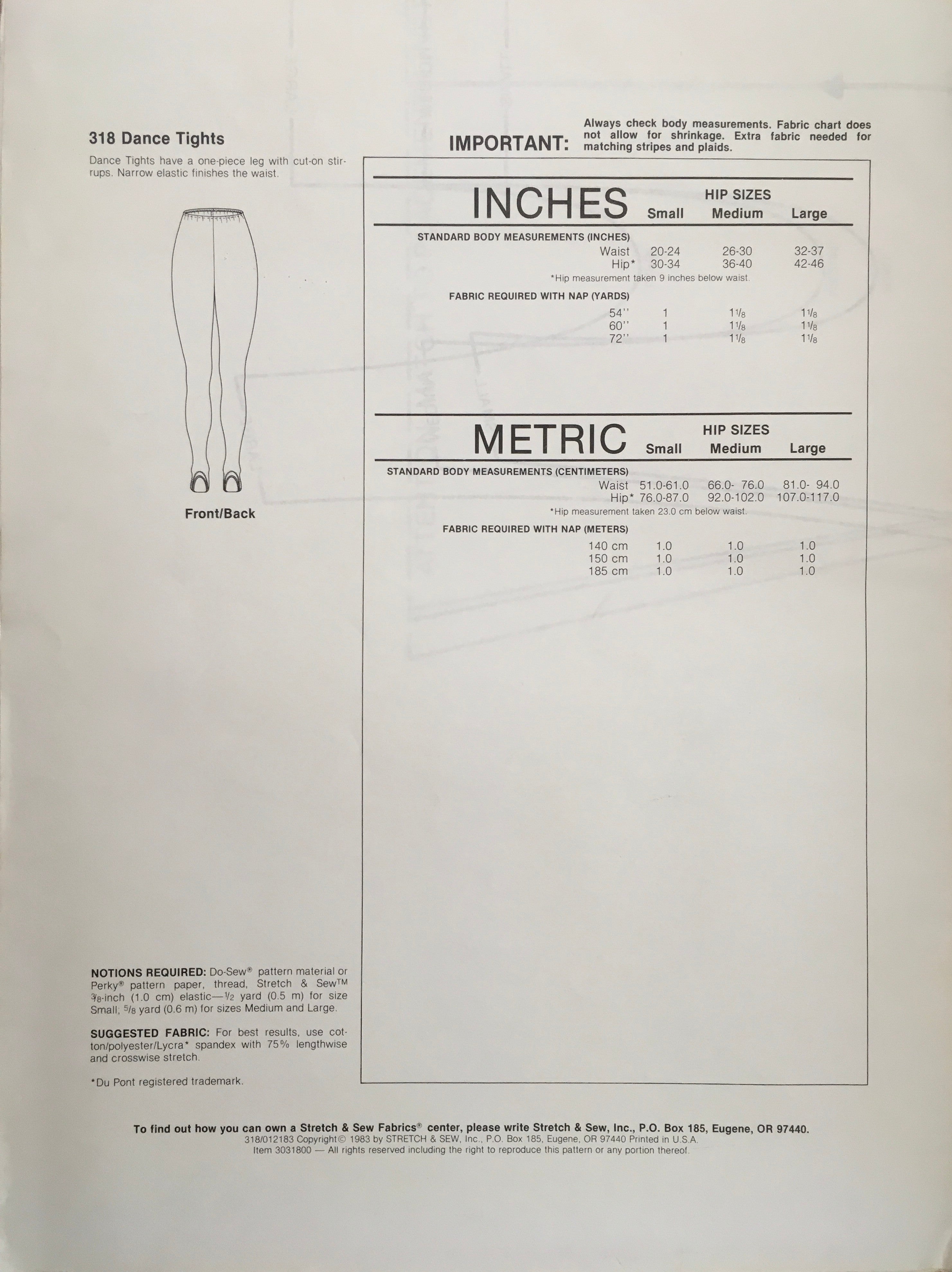 Stretch & Sew 318 Sewing Pattern (Vintage) UNCUT