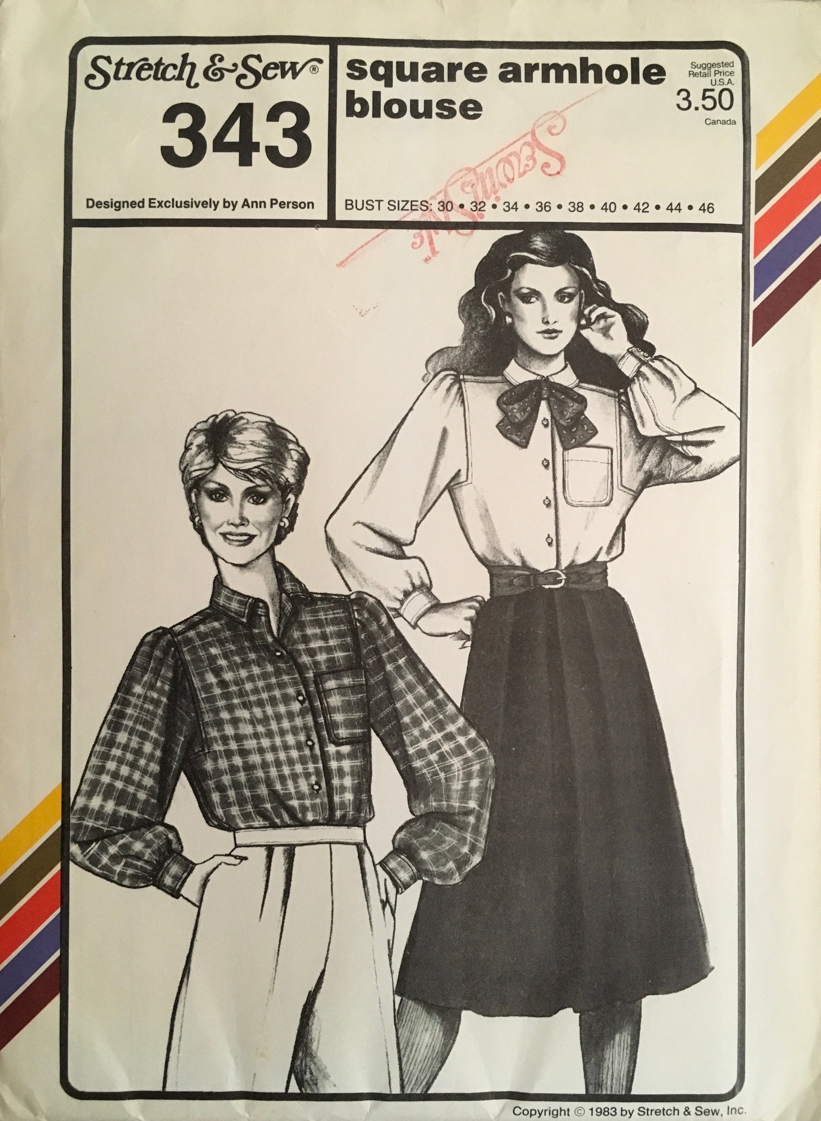 Stretch & Sew 343 Sewing Pattern (Vintage) UNCUT
