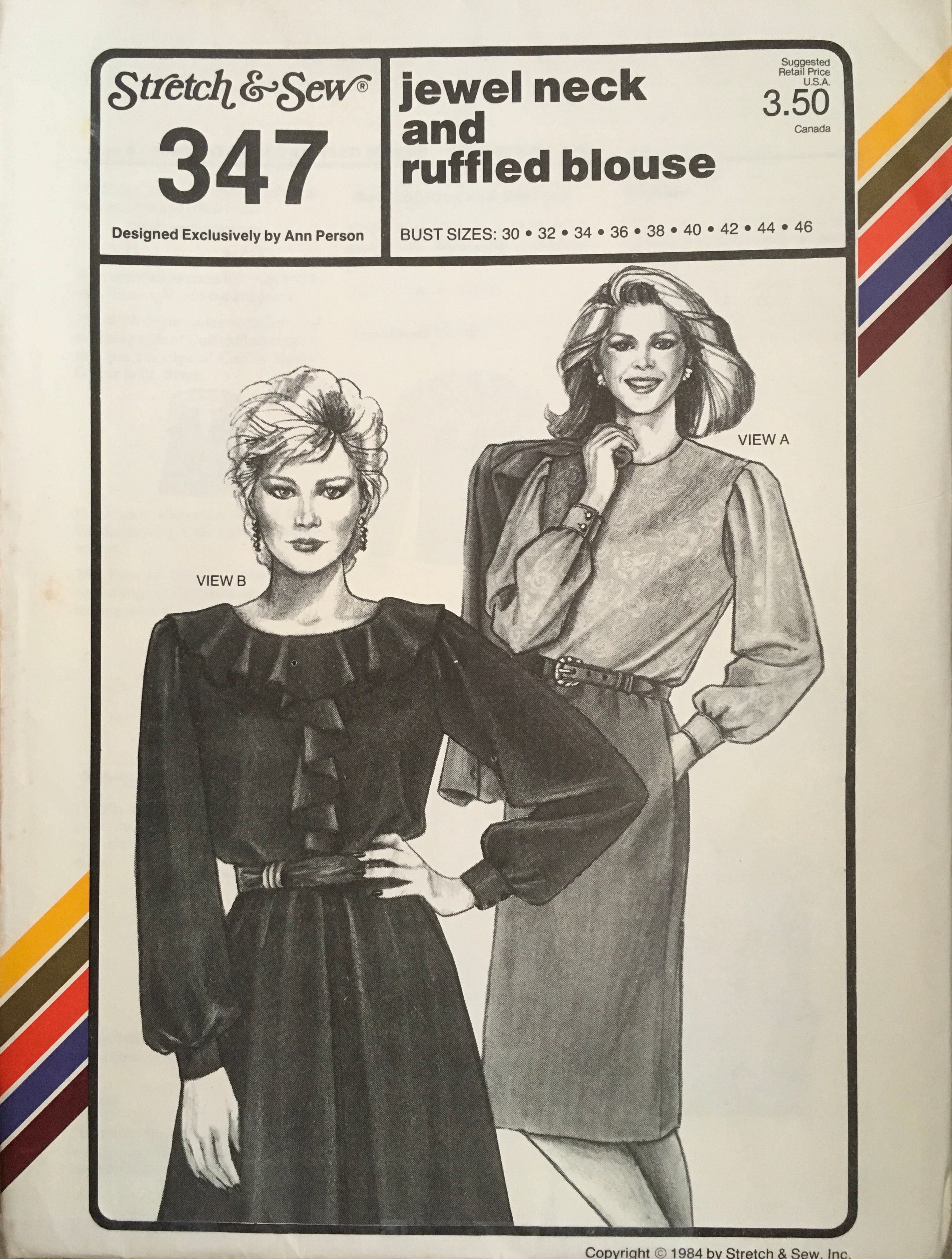 Stretch & Sew 347 Sewing Pattern (Vintage) UNCUT